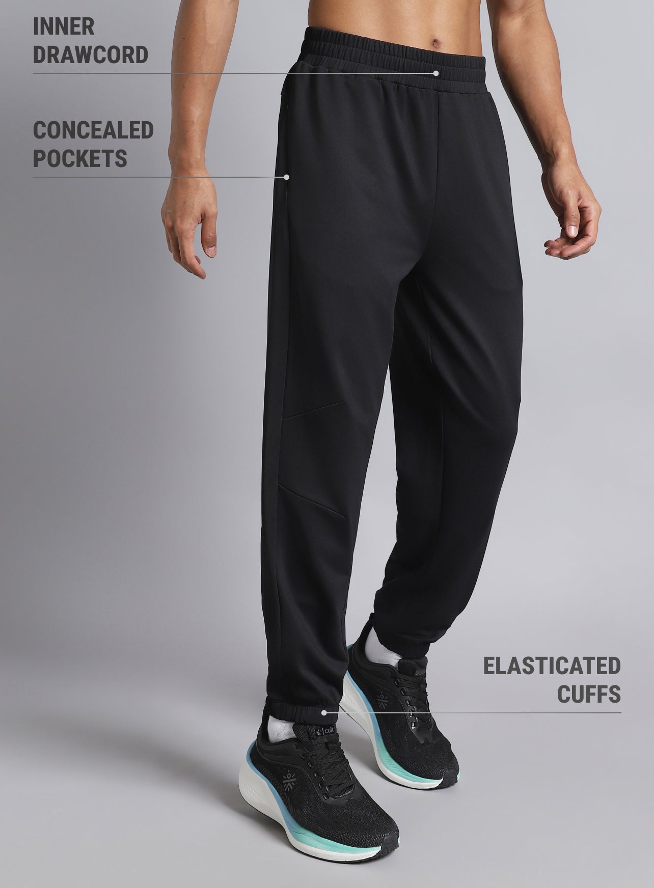 Men's Black Runner's Pro Joggers
