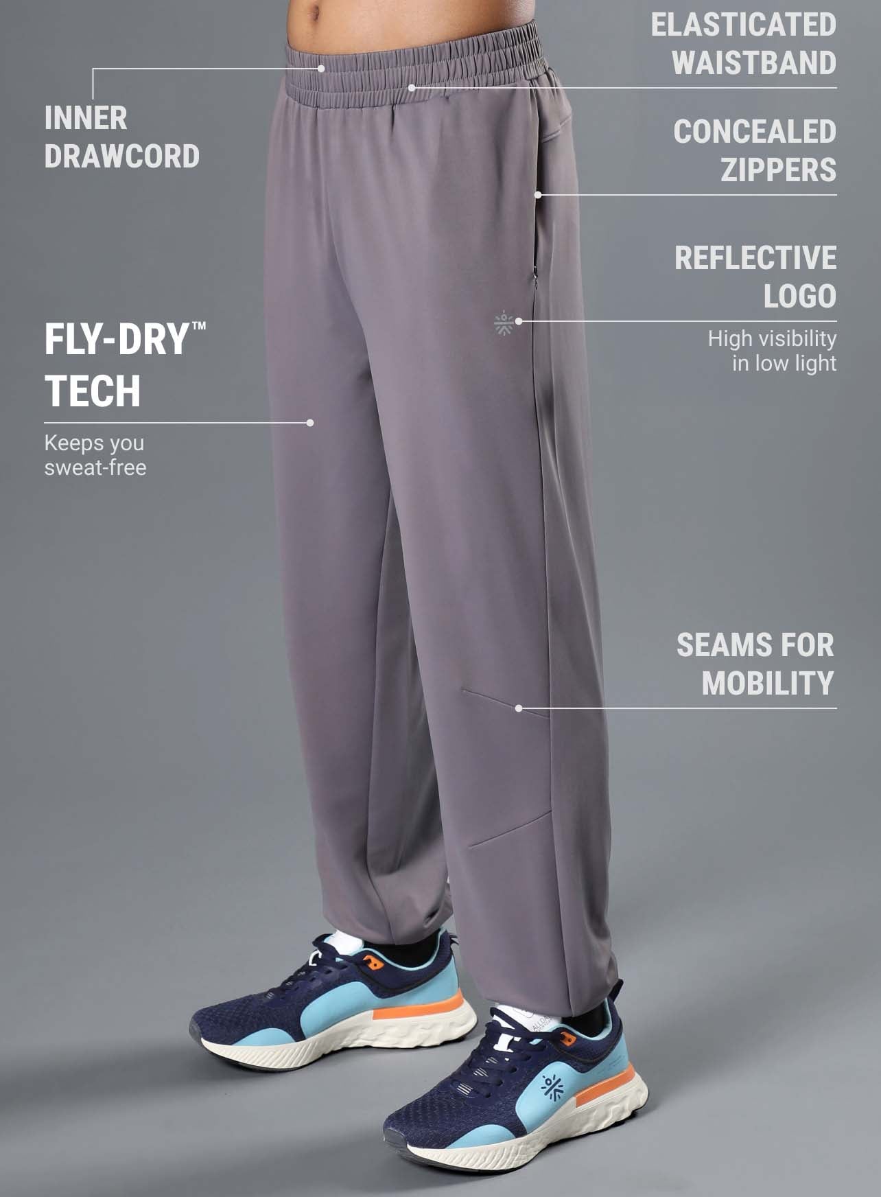 Men's Dark Grey Runner's Pro Joggers