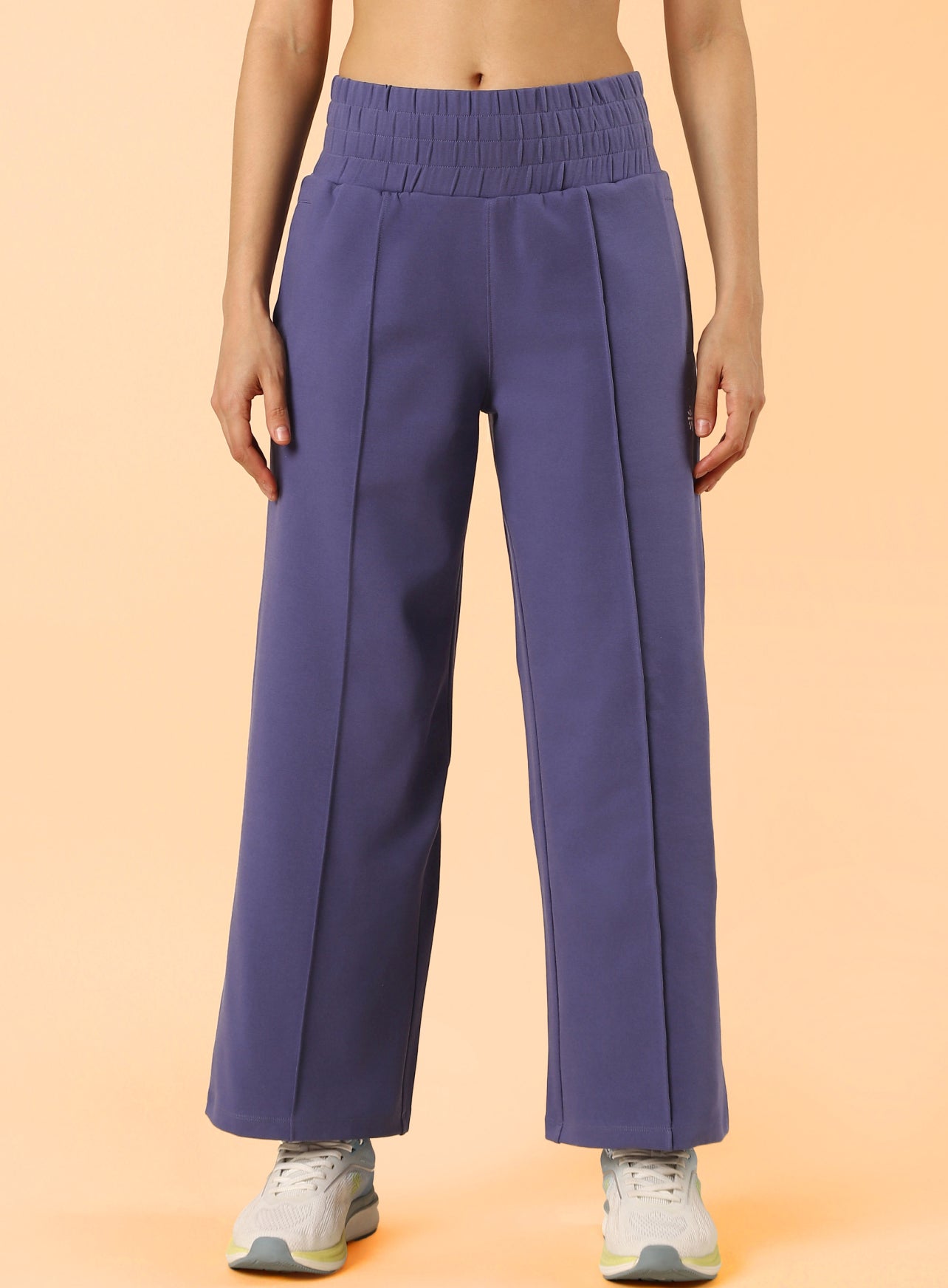 Women's Navy Flex Premium Wide Leg High Waist Pants