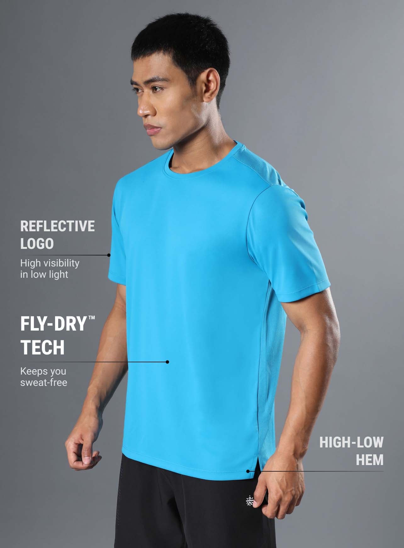 Men's Runner's Blue Essential T-shirt