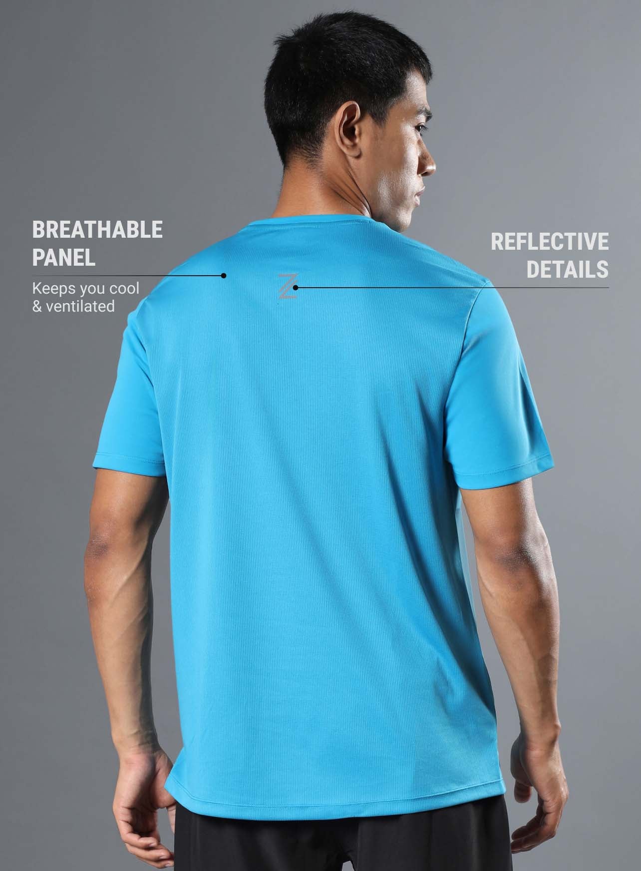 Men's Runner's Blue Essential T-shirt