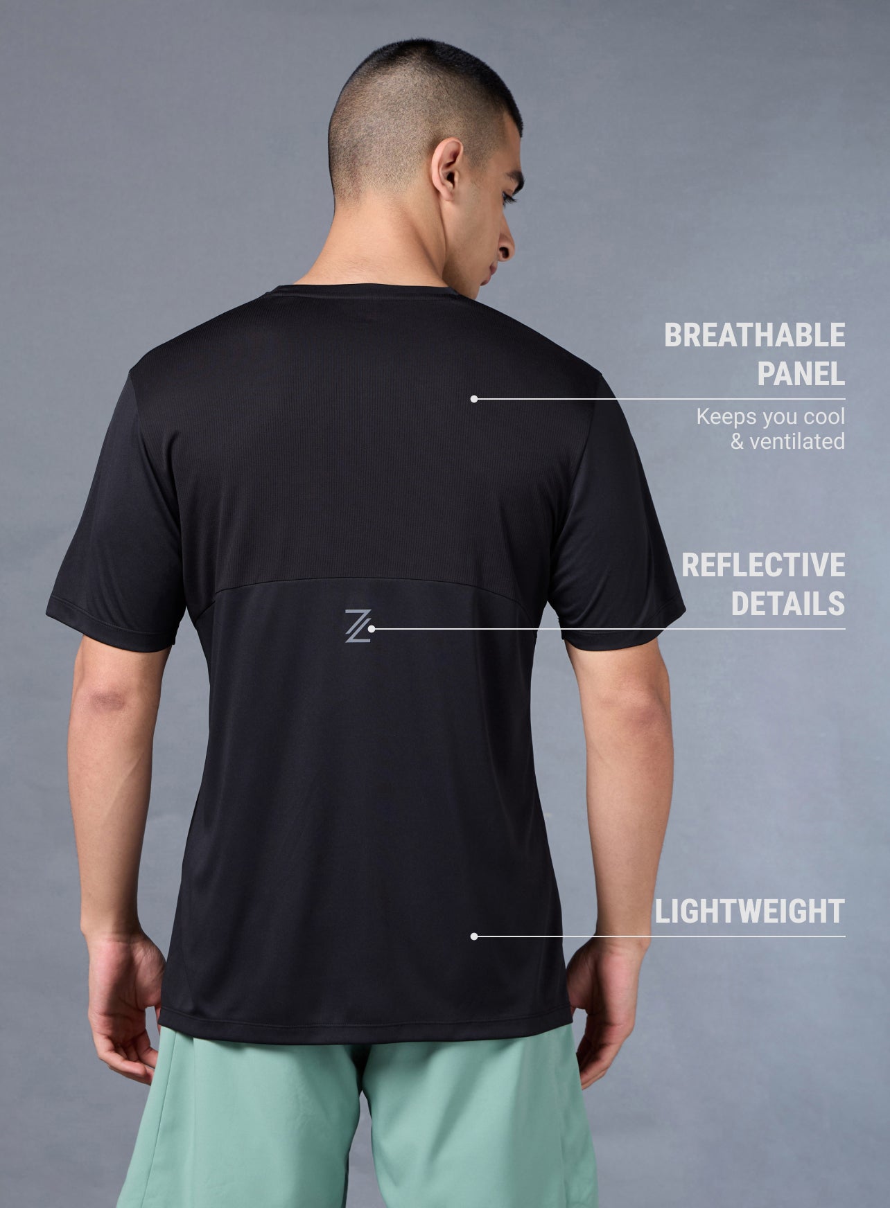 Men's Black Runner's Escape T-shirt