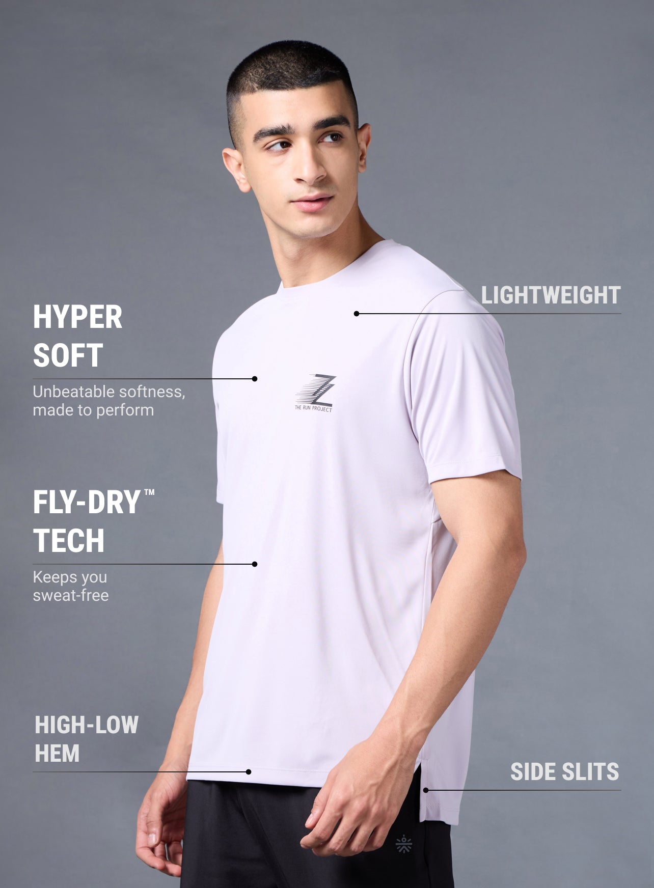 Men's Lavender Runner's Escape T-shirt