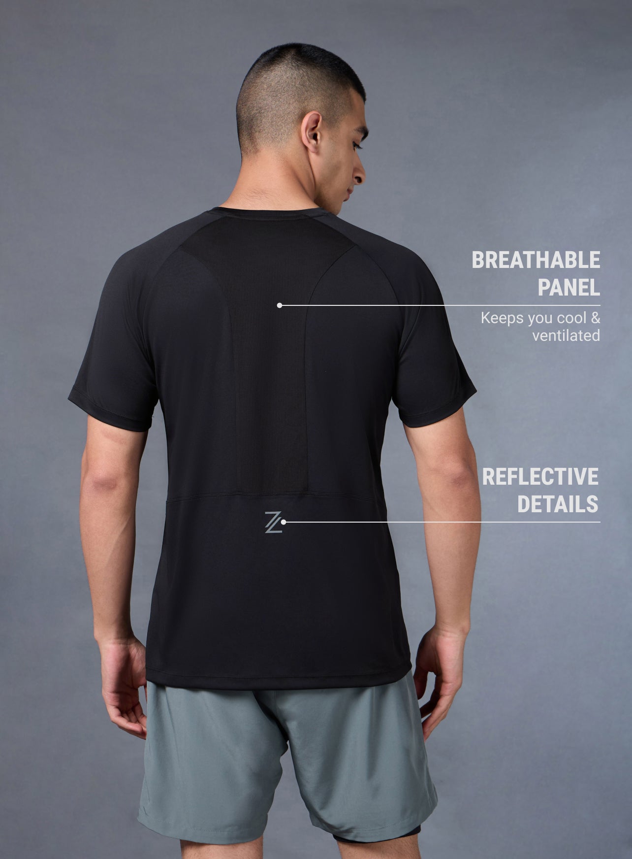 Men's Black Runner's Pro T-shirt