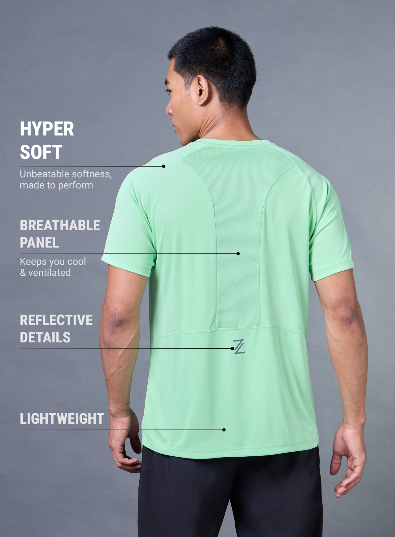 Men's Green Runner's Pro T-shirt