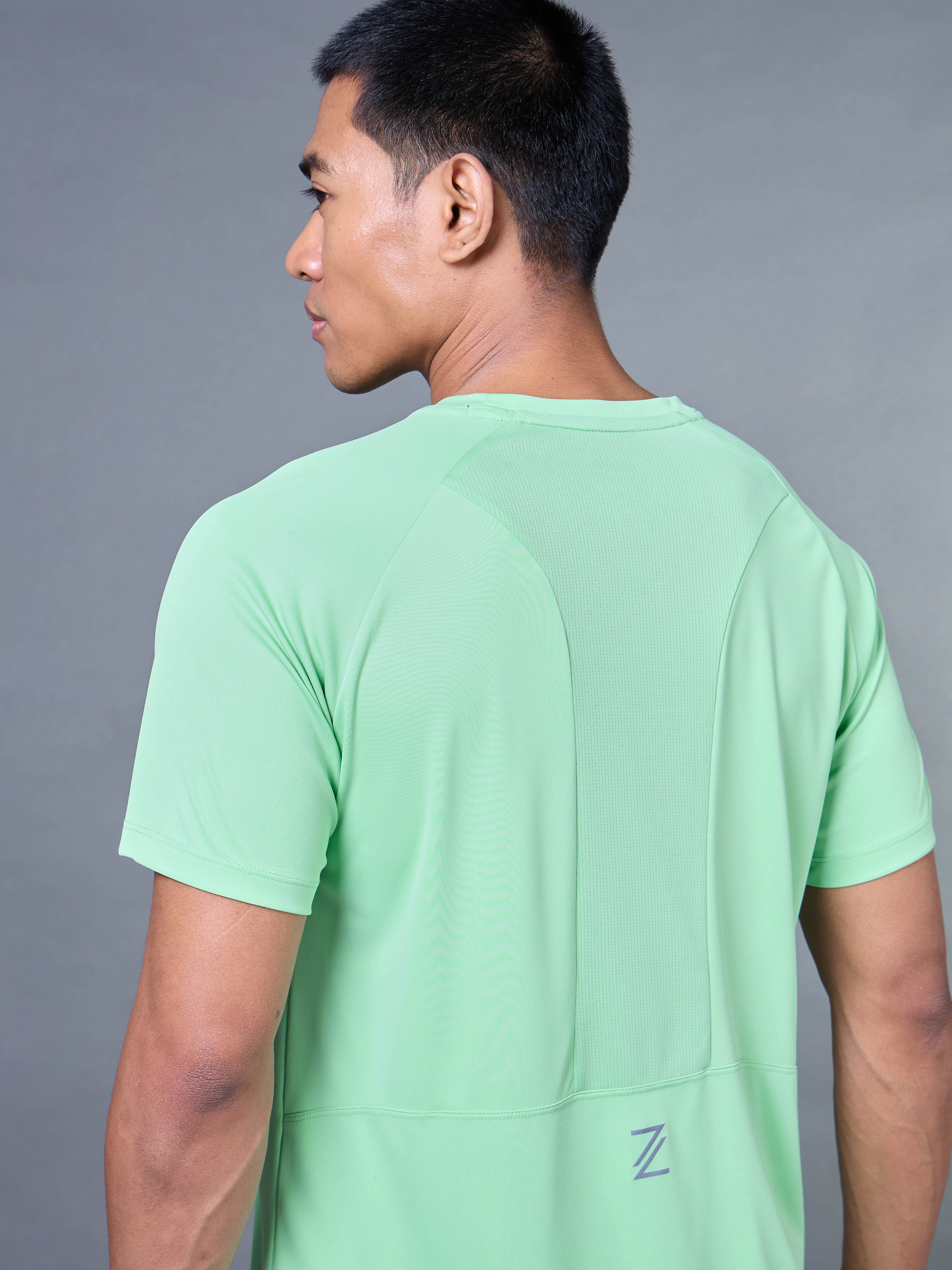 Men's Green Runner's Pro T-shirt