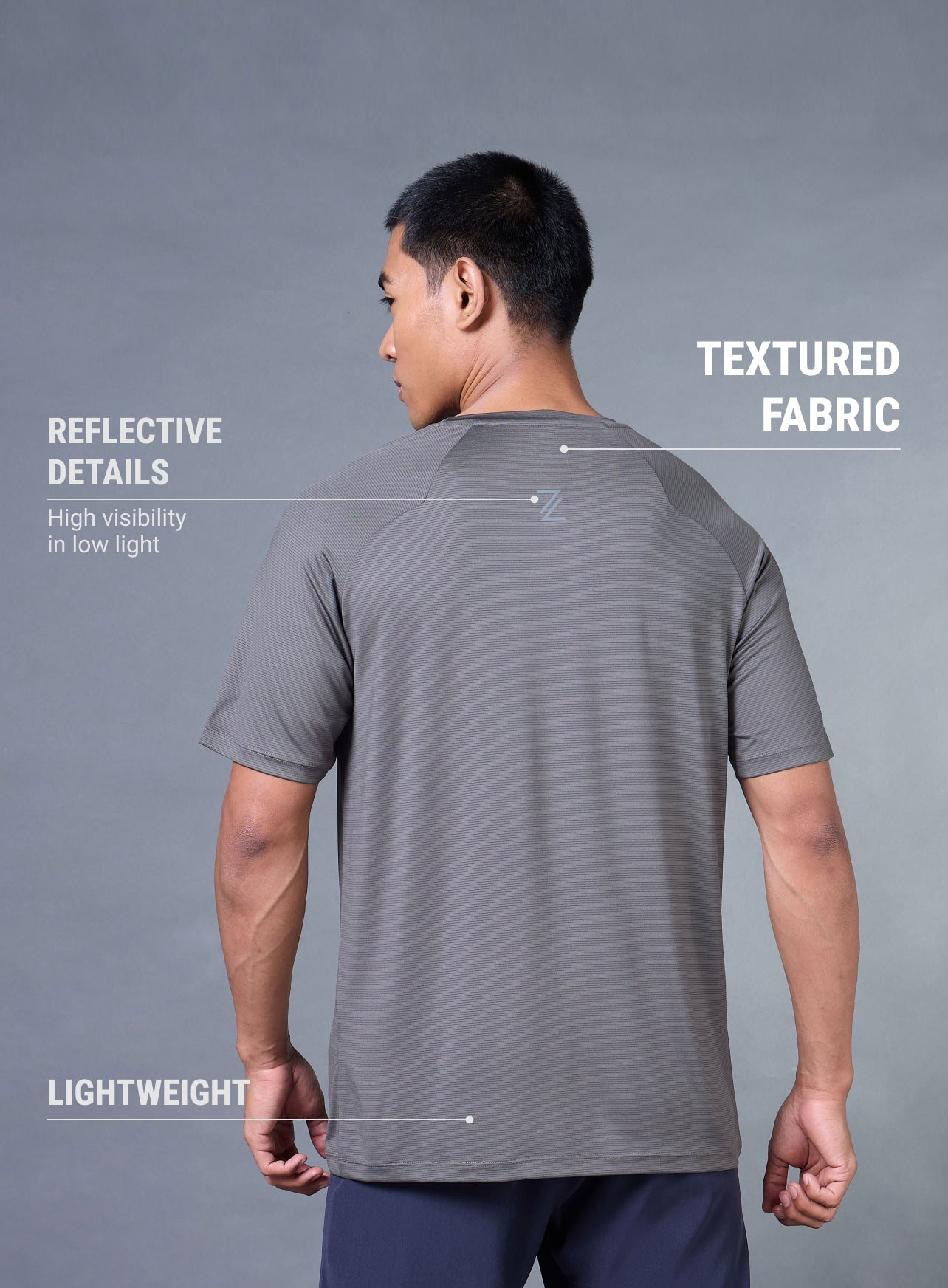 Men's Dark Grey Run Forward T-shirt
