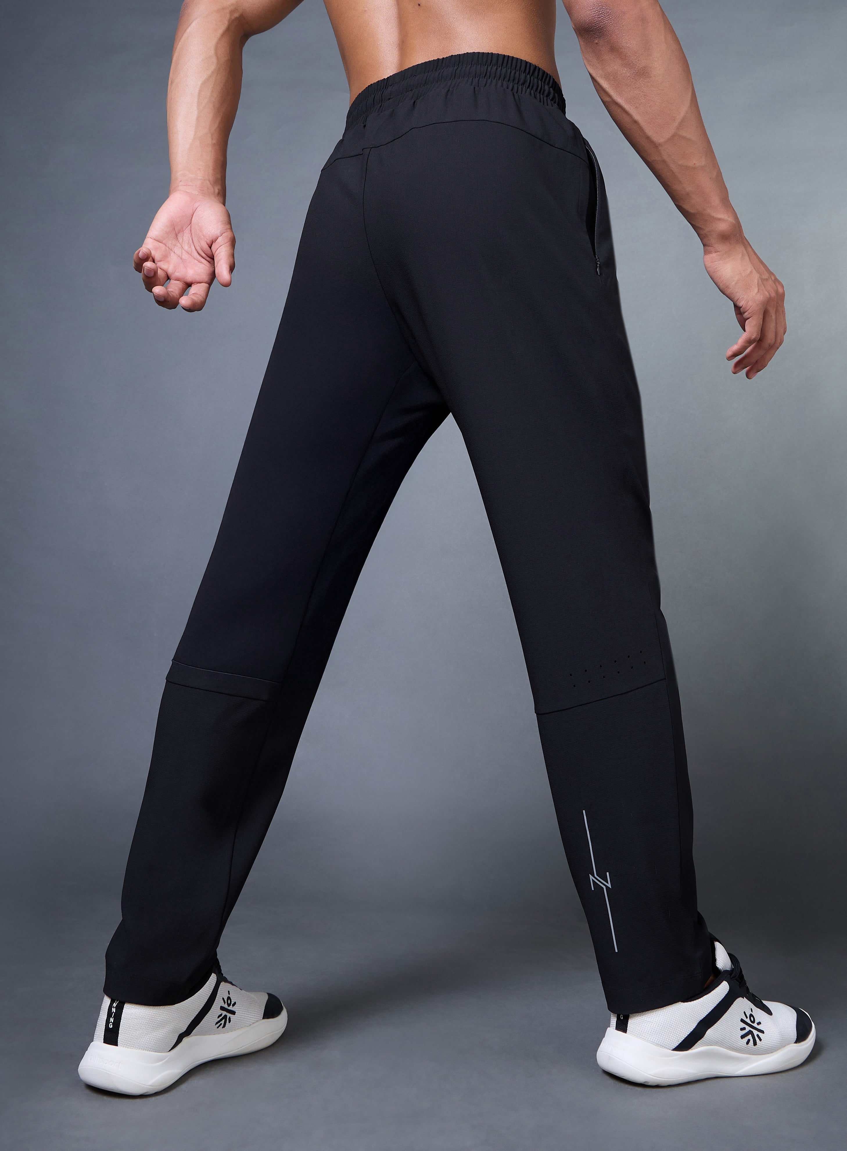 Men's Black Impact Running Trackpants