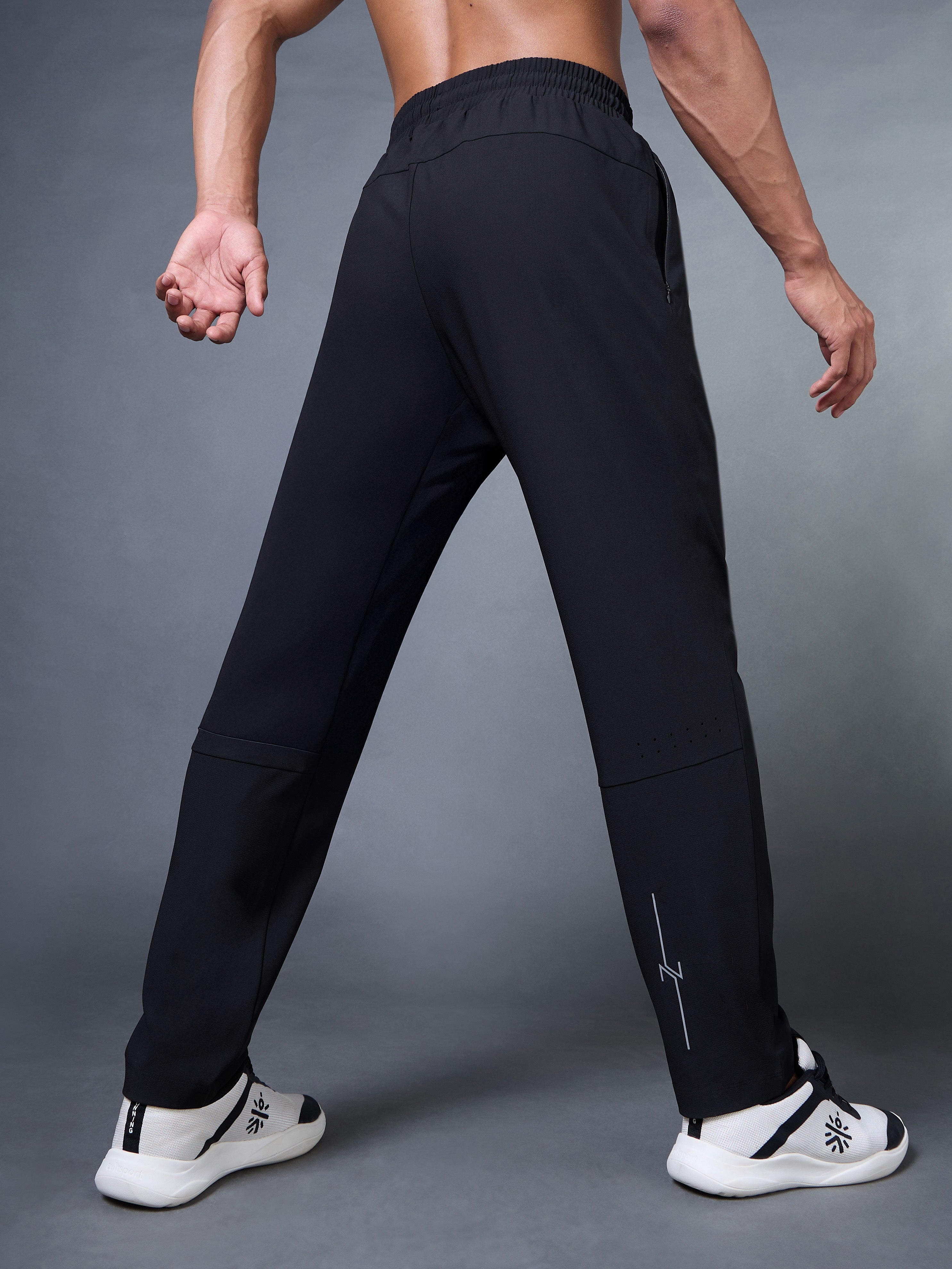 Men's Black Impact Running Trackpants