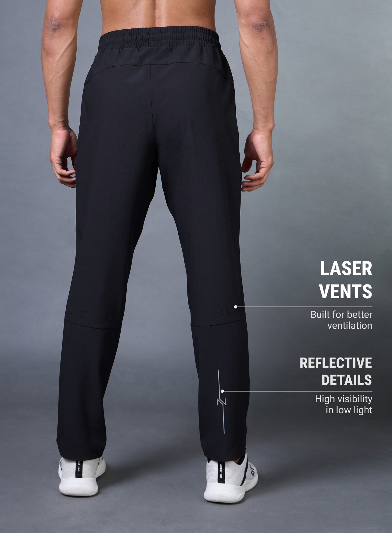 Men's Black Impact Running Trackpants