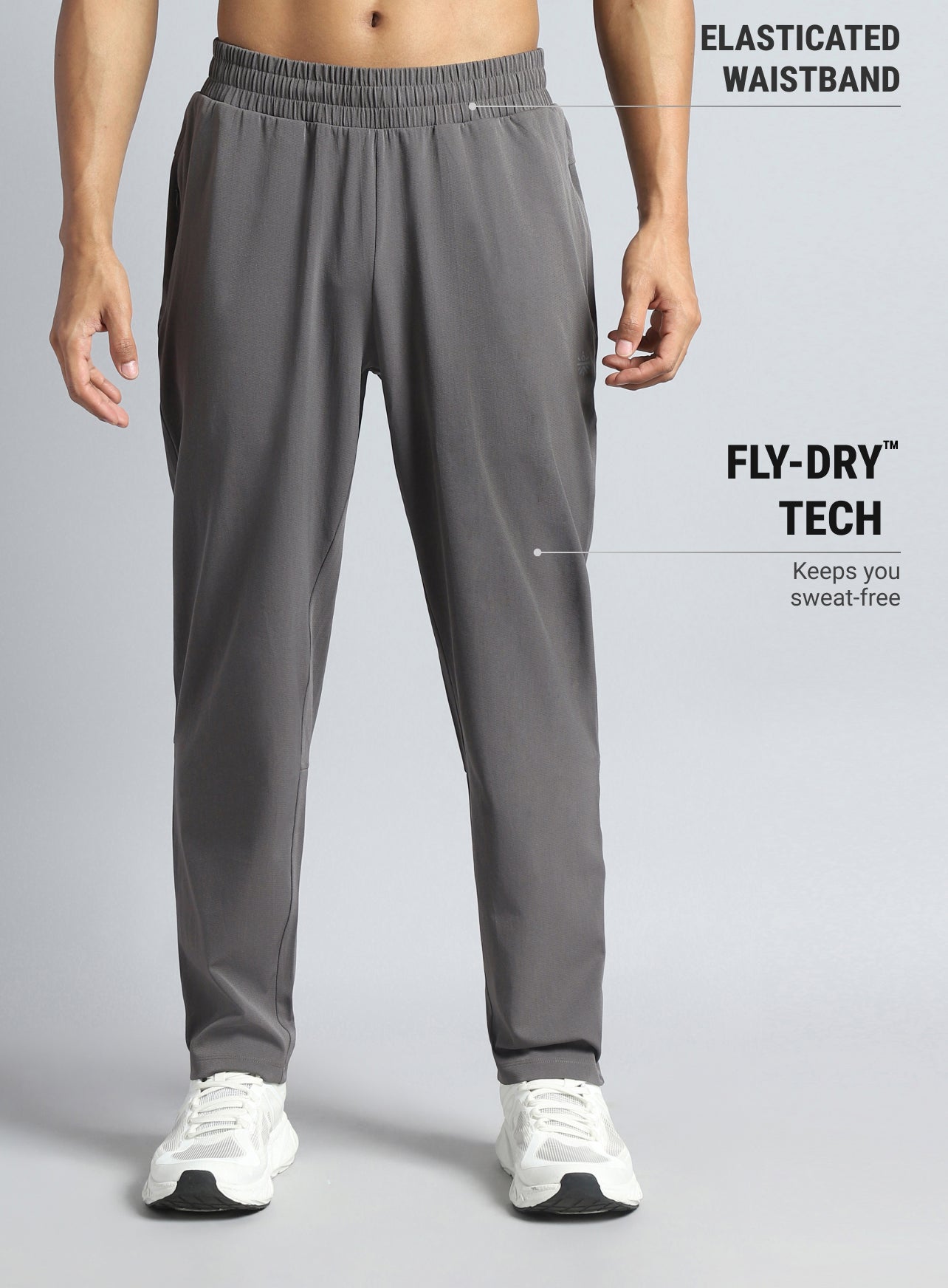 Men's Dark Grey Impact Running Trackpants