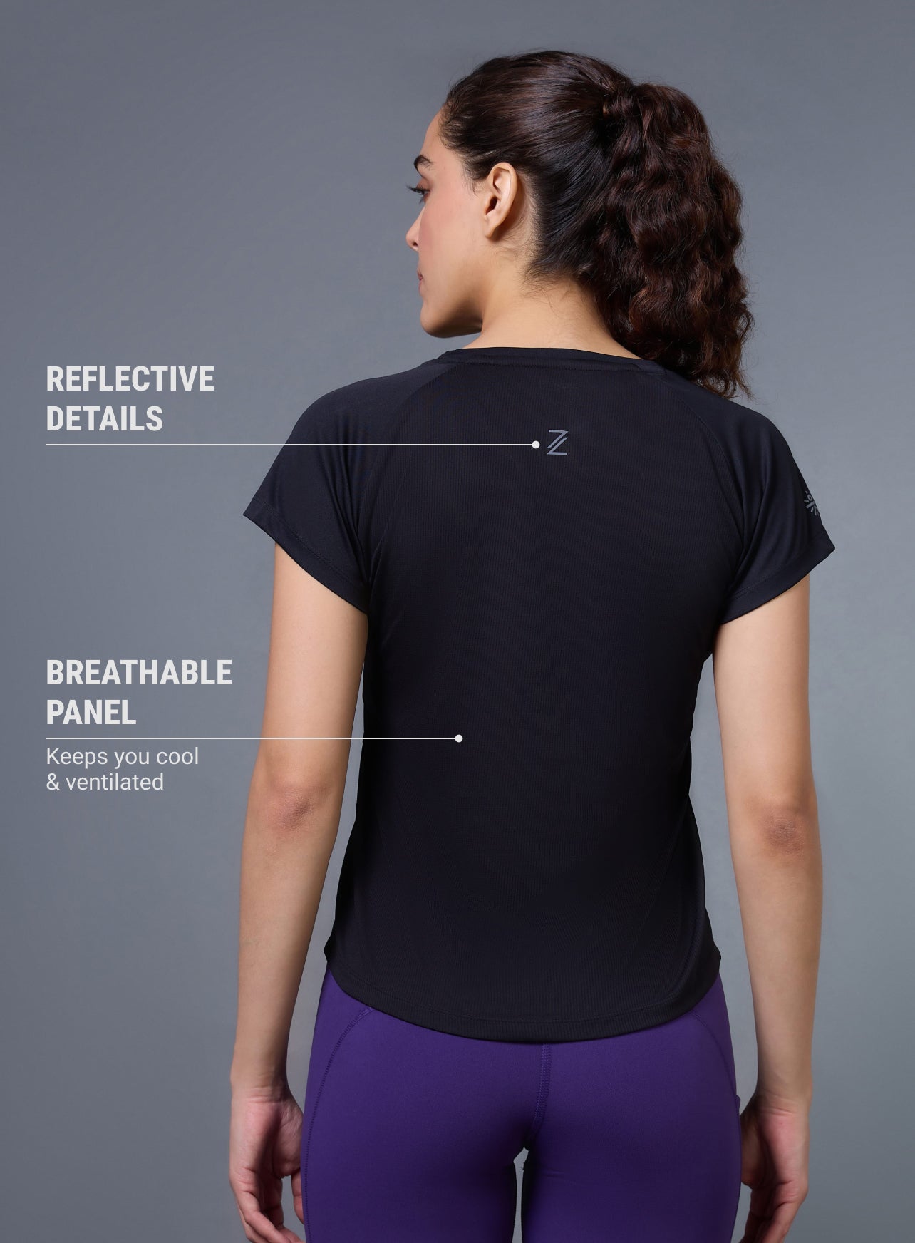 Women's Black The Runner's Essential T-shirt