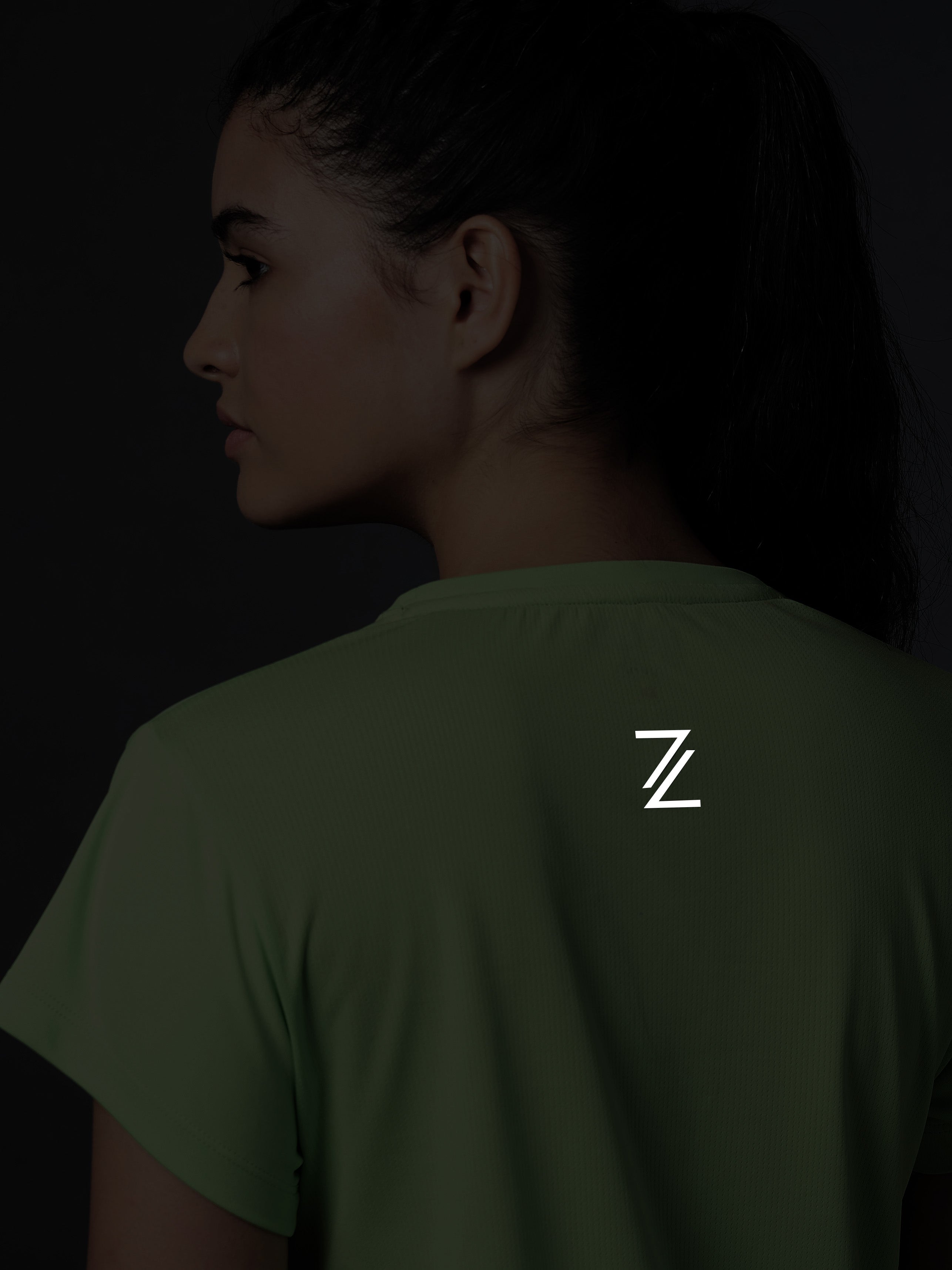 Women's Run Elevate Green T-shirt