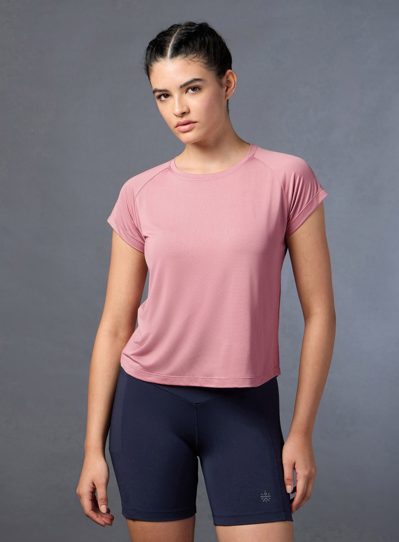 Women's Run Forward Stylised Back Pink T-shirt