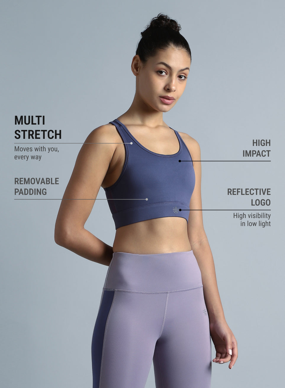 Women's Purple Run Elevate High Support Bra