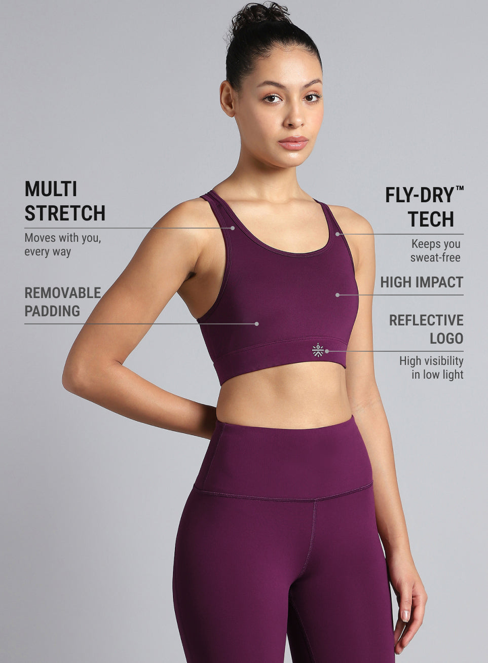 Women's Wine Run Elevate High Support Bra