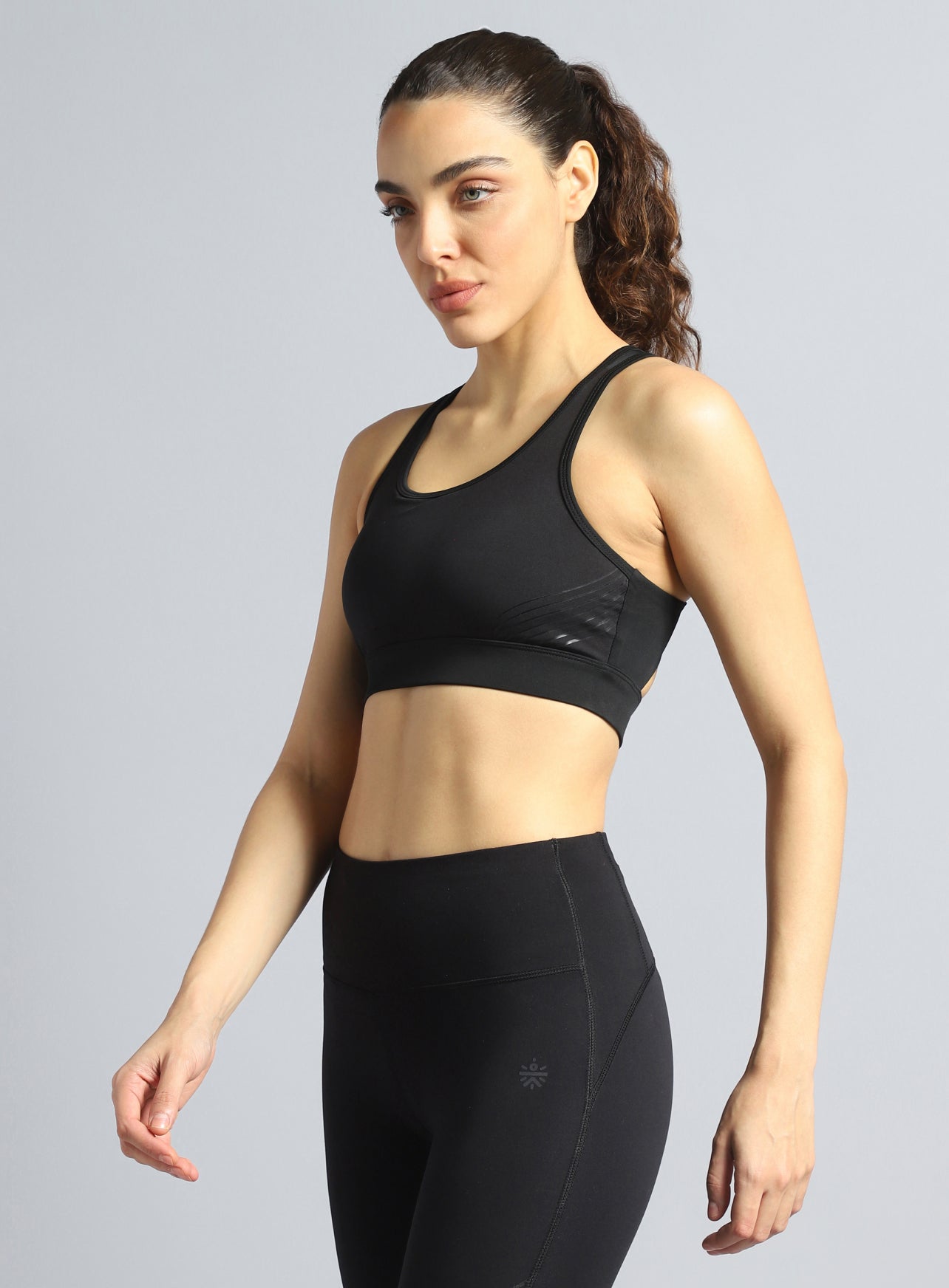 Women's Black Energy Flow Printed Bra