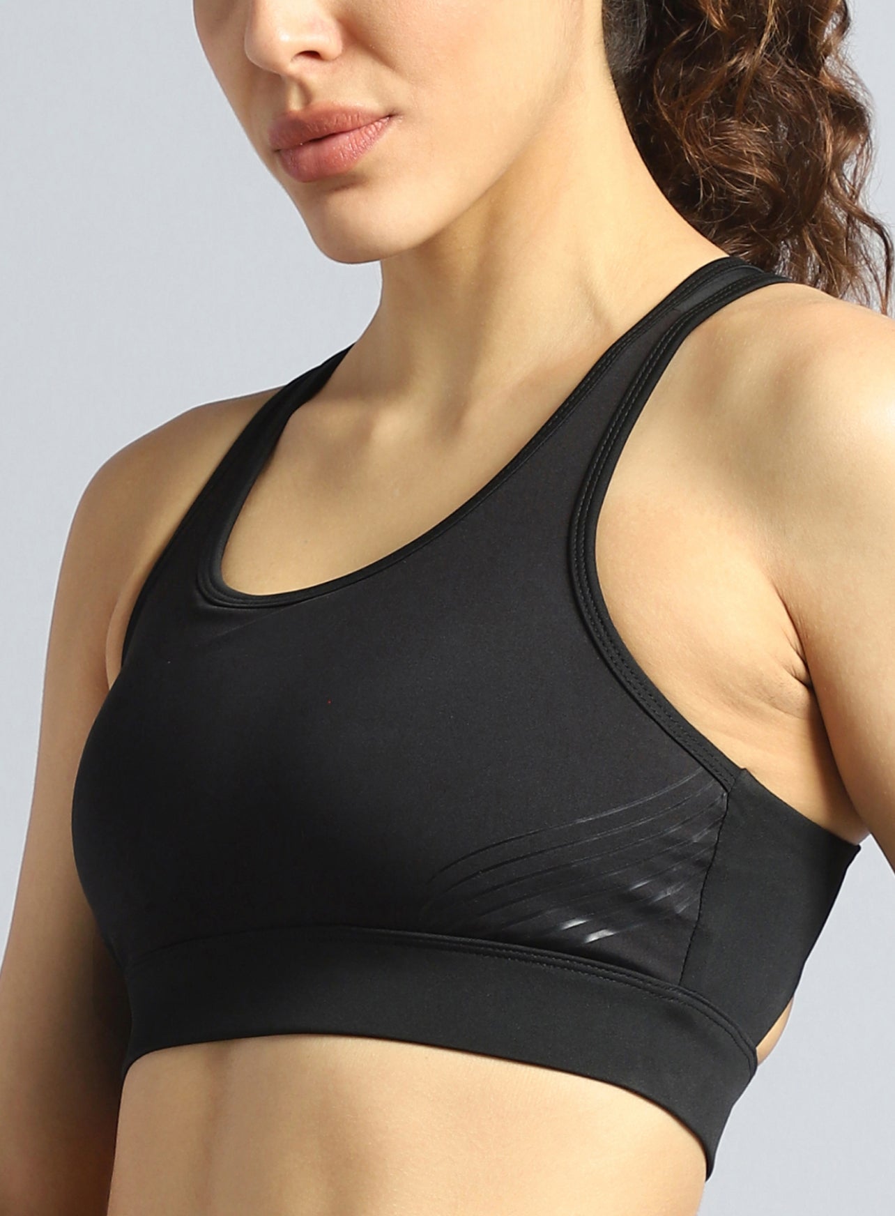 Women's Black Energy Flow Printed Bra