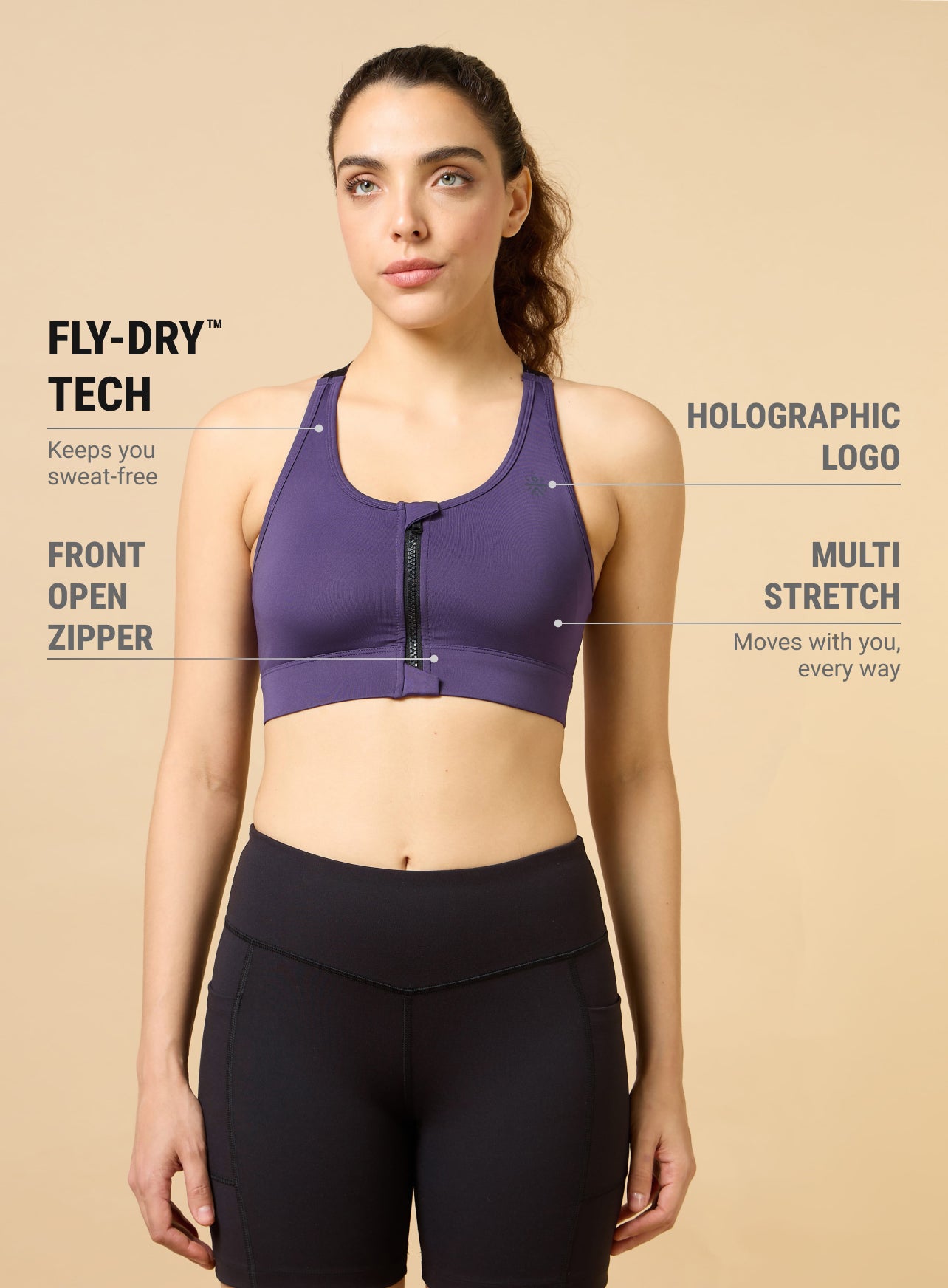 Women's Plum Training Sculpted High Support Bra