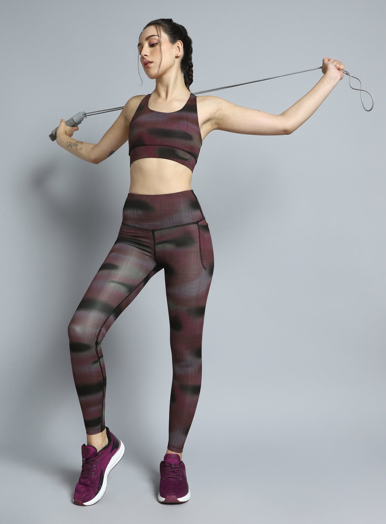 Women's Energy Map All Over Print High Support Bra