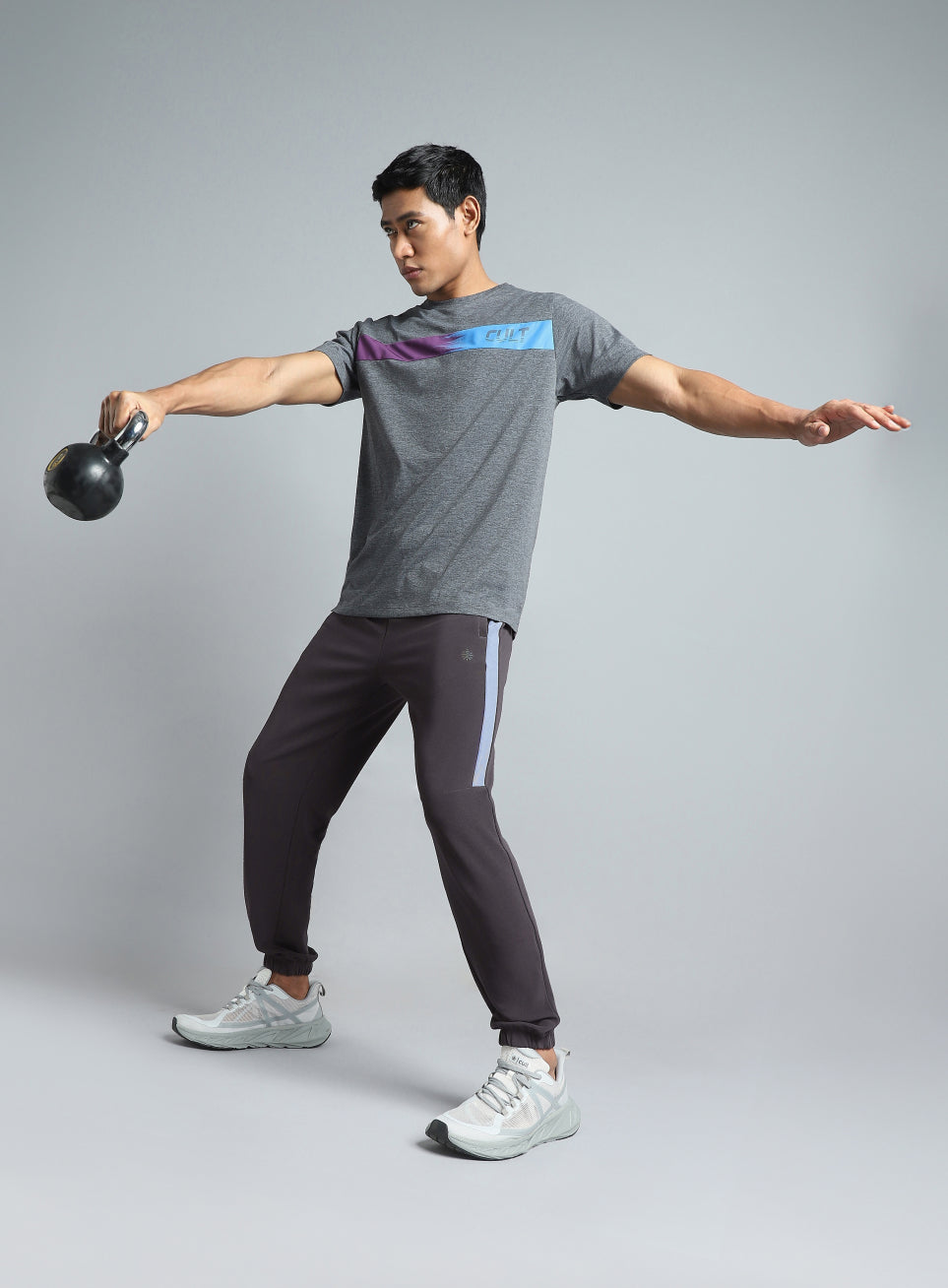 Men's Dark Grey Training Sculpted Joggers