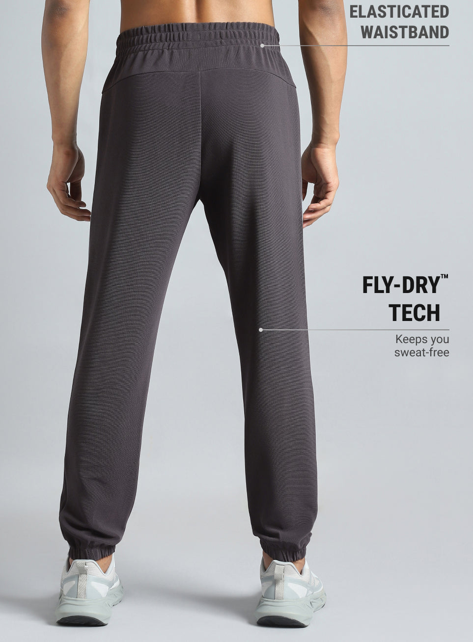 Men's Dark Grey Training Sculpted Joggers