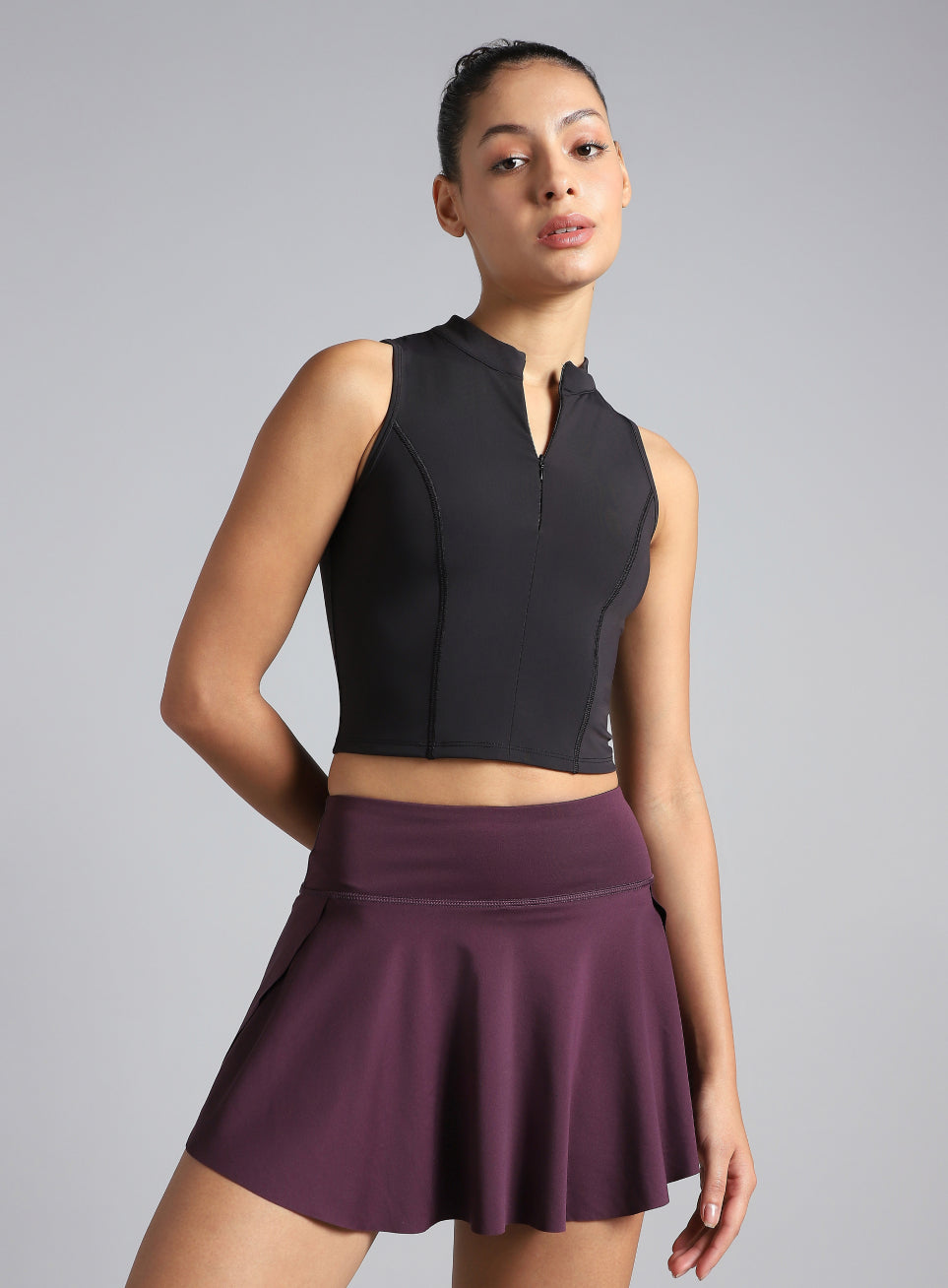 Women's Black Train All Sculpted Slim Fit Top