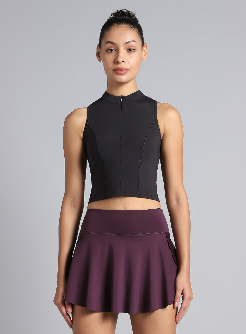 Women's Black Train All Sculpted Slim Fit Top