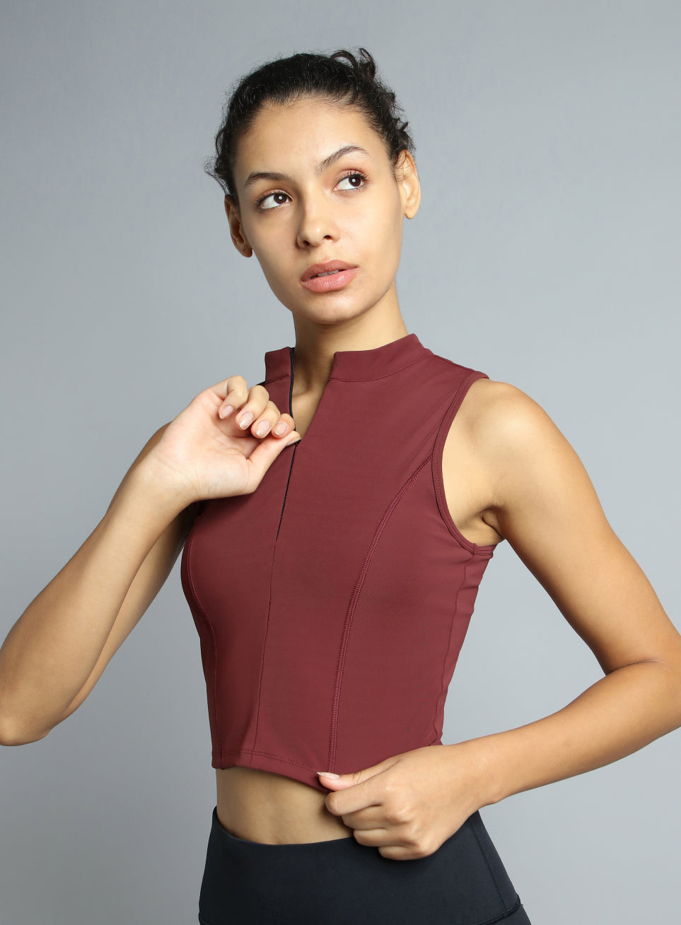 Women's Purple Train All Sculpted Slim Fit Top