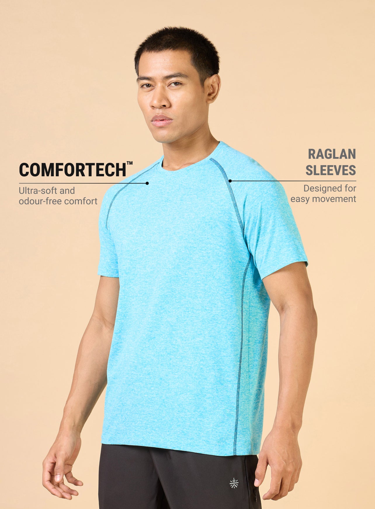 Men's Turquoise Training Sculpted COMFORTech T-shirt