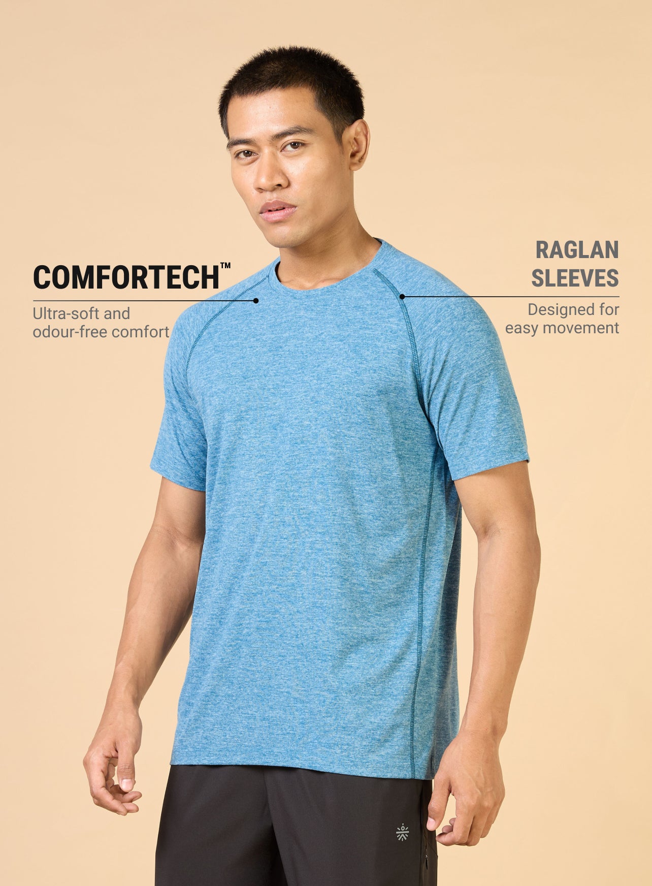 Men's Blue Training Sculpted COMFORTech T-shirt