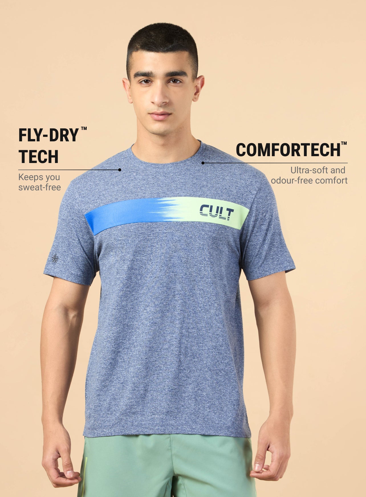 Men's Navy Cult Graphic COMFORtech T-shirt