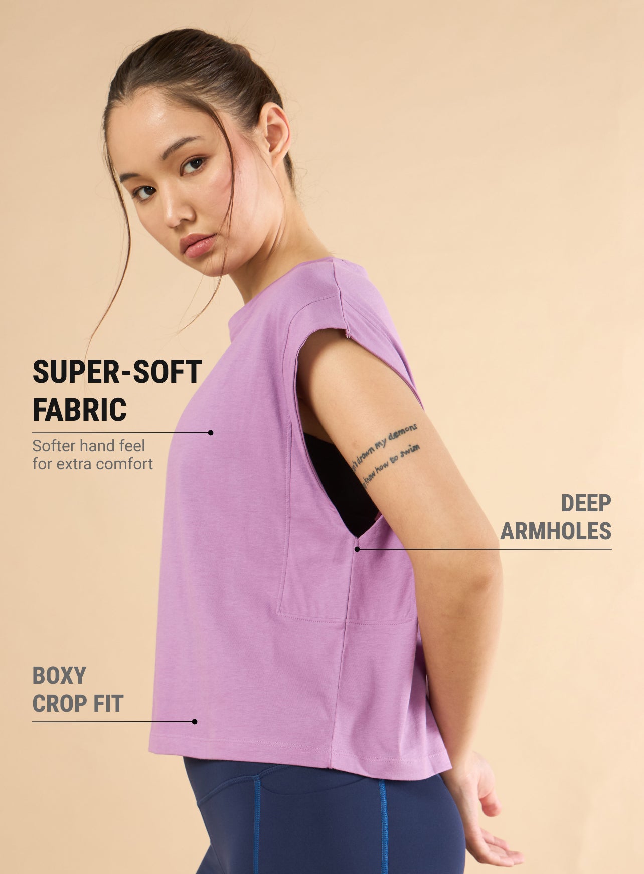 Women's Training Cotton Pink Muscle Top