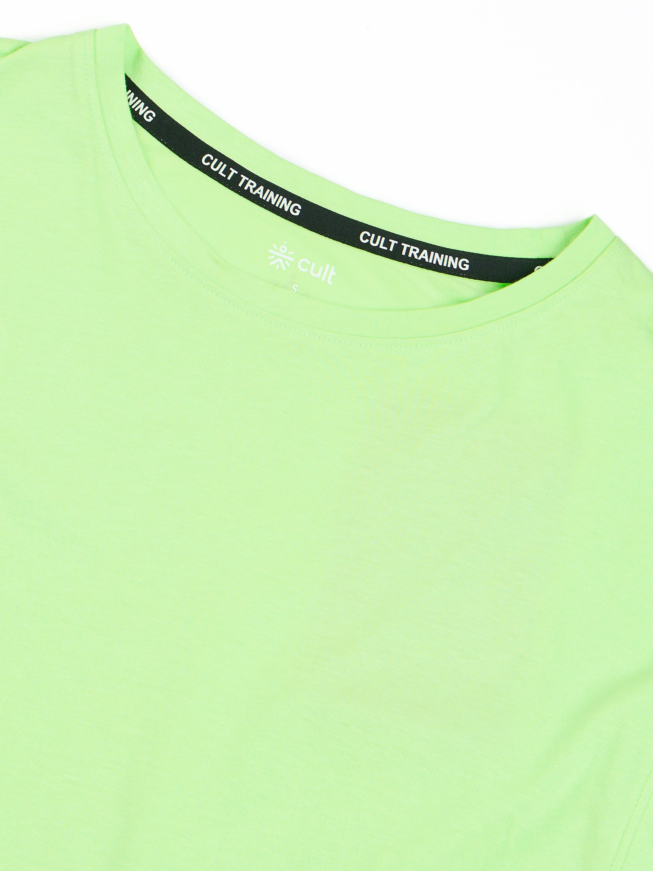 Women's Training Cotton Green Muscle Top