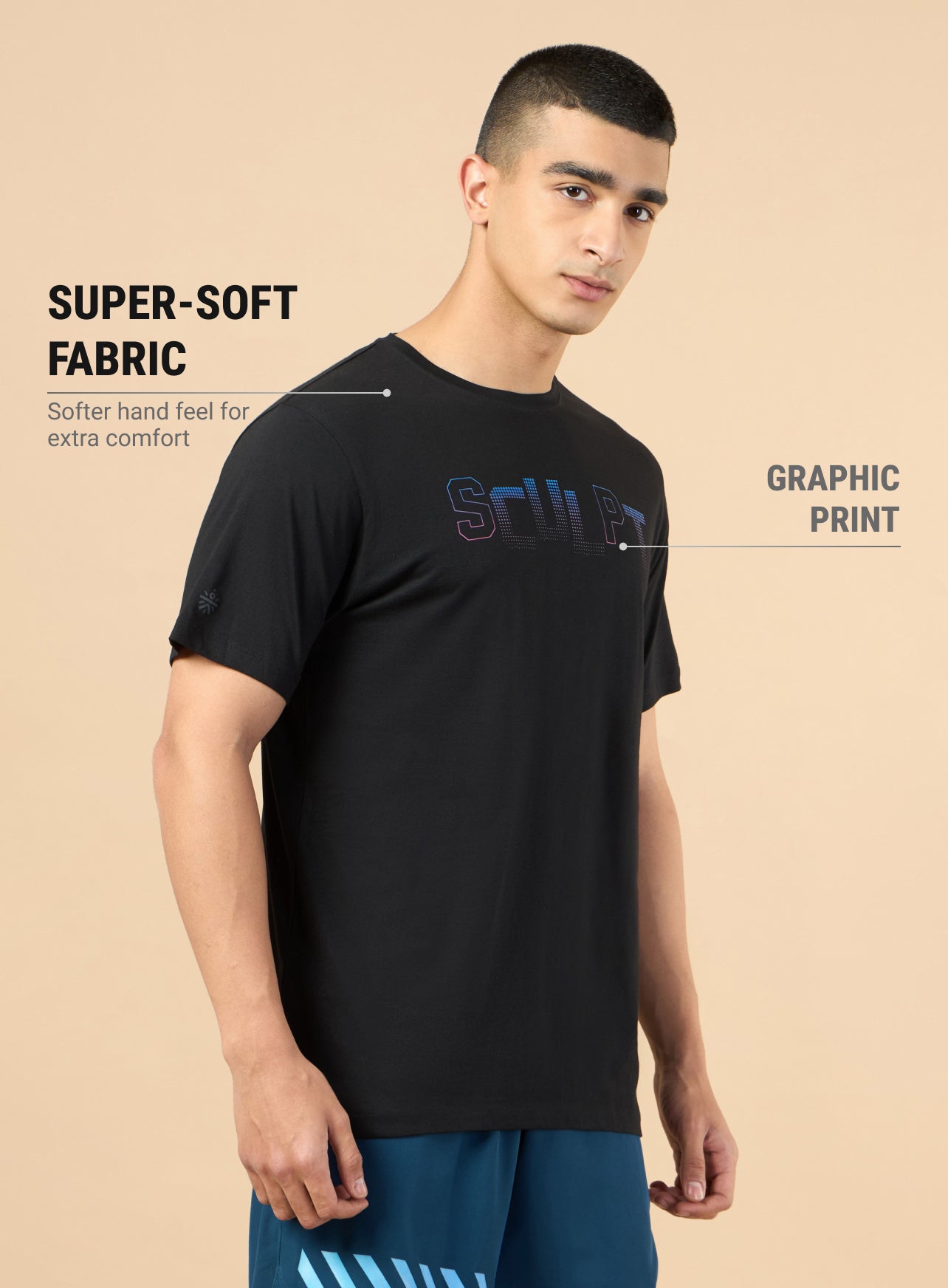 Men's Black Sculpt Graphic T-shirt