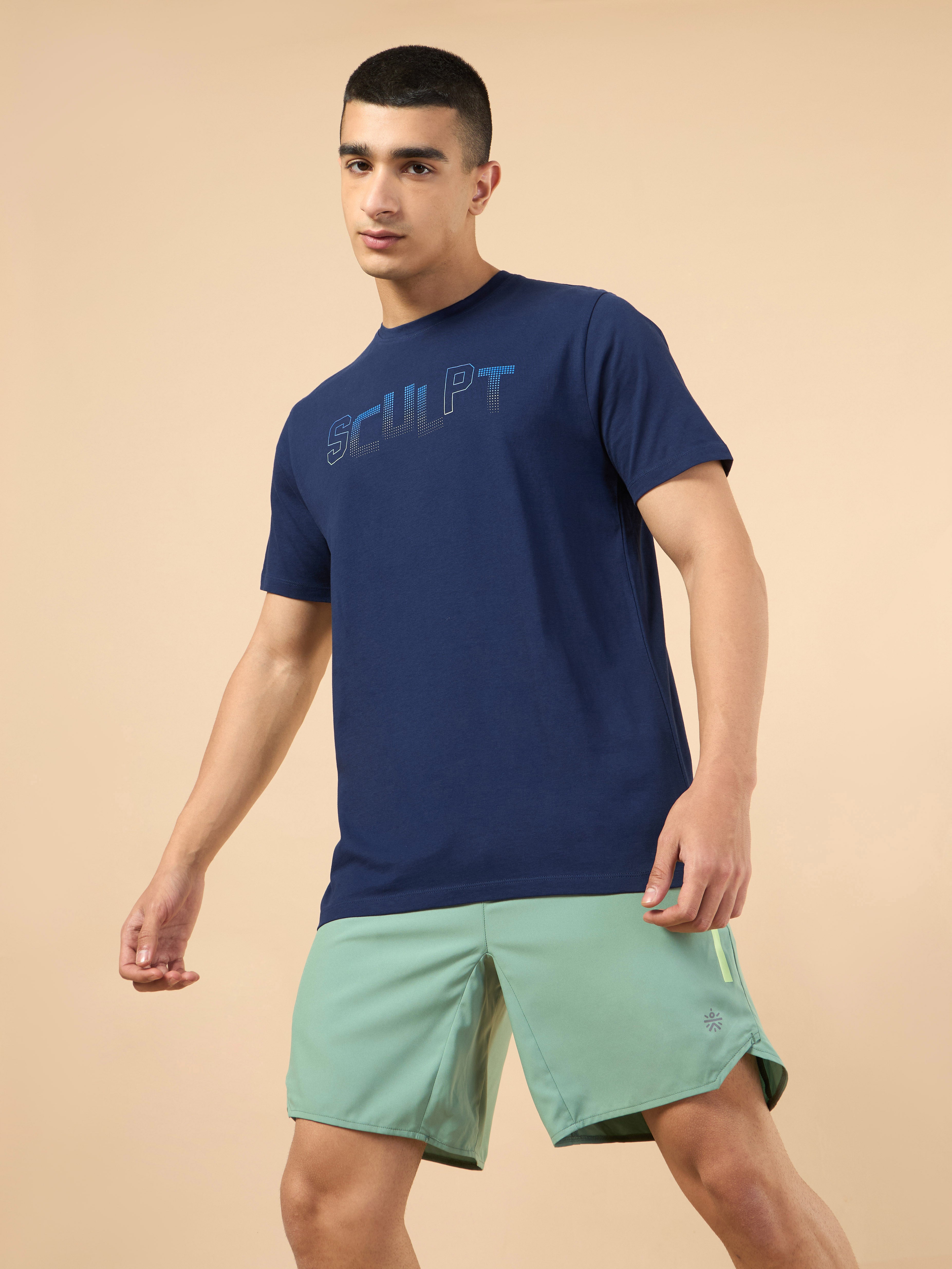 Men's Navy Sculpt Graphic T-shirt
