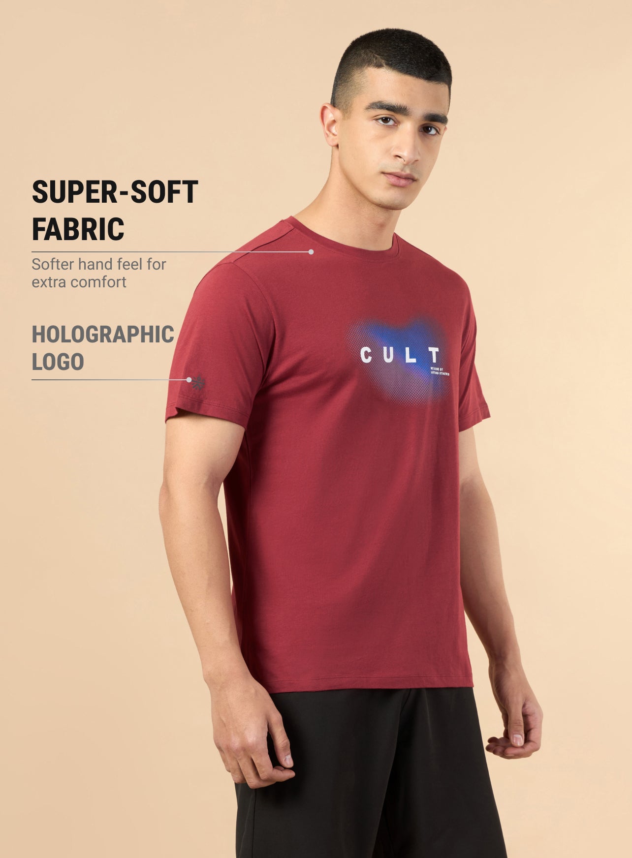 Men's Red Cult Training Graphic T-shirt