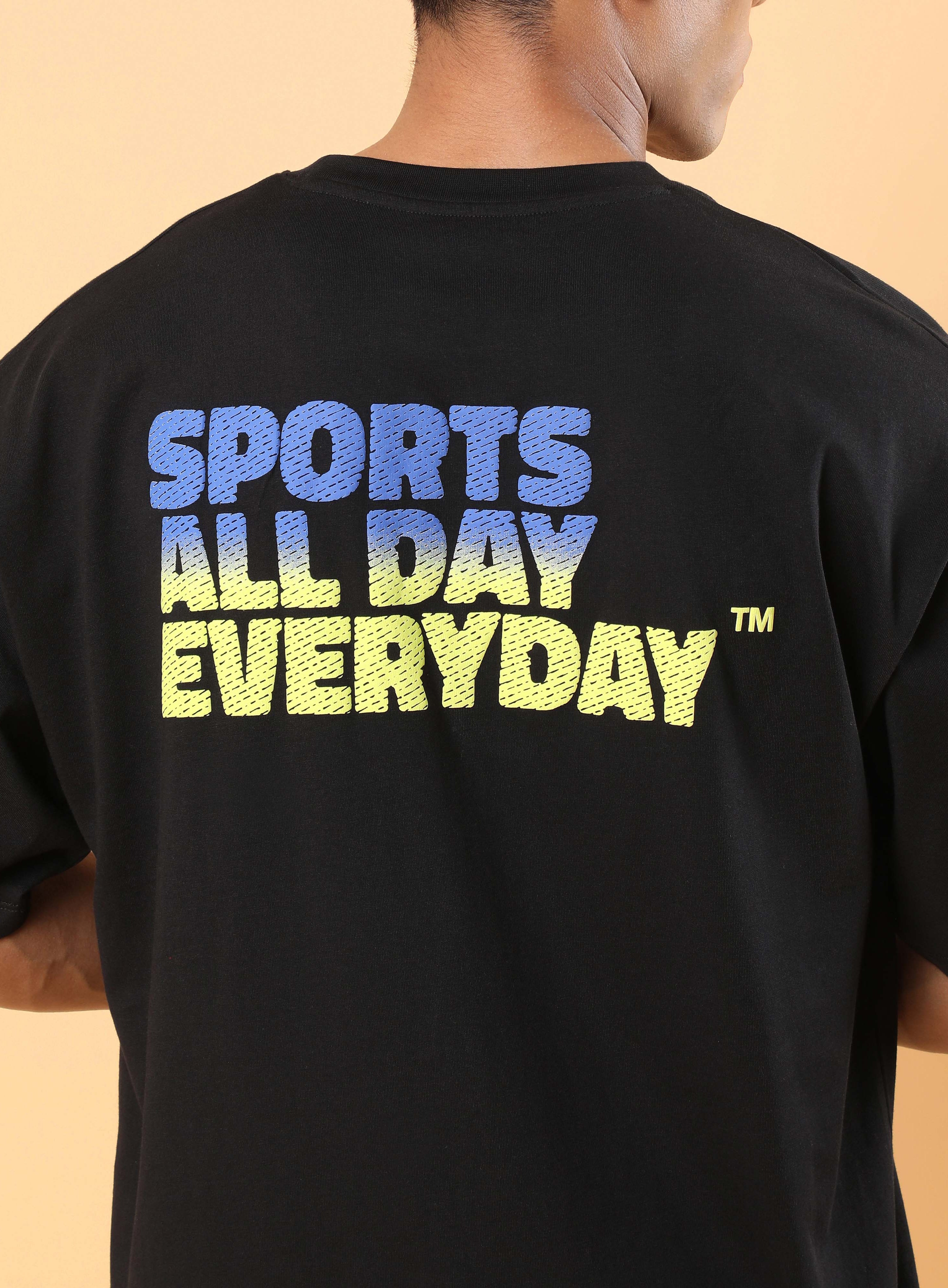 Men's Black Club Anthem Oversized fit T-shirt