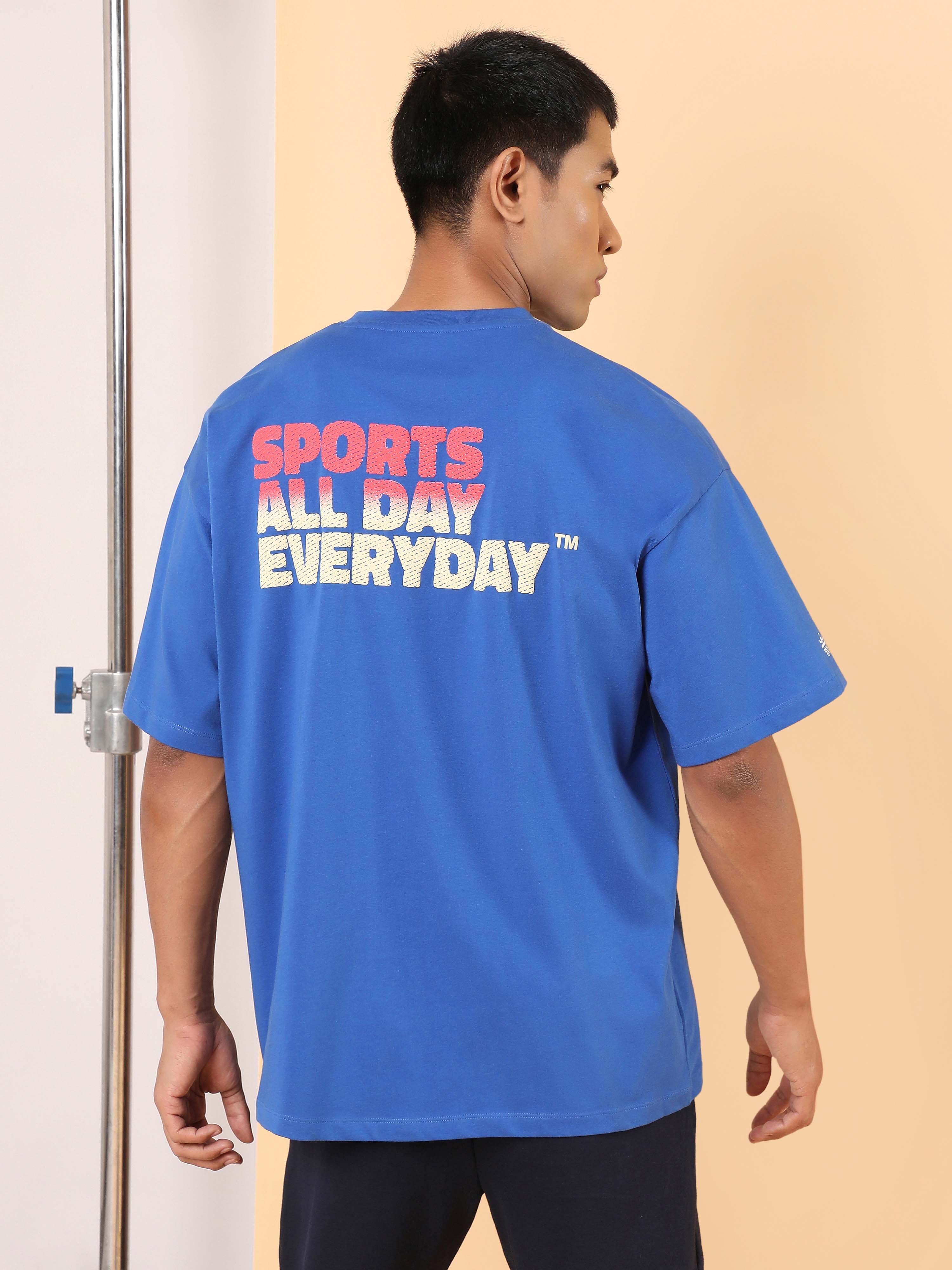 Men's Blue Club Anthem Oversized fit T-shirt