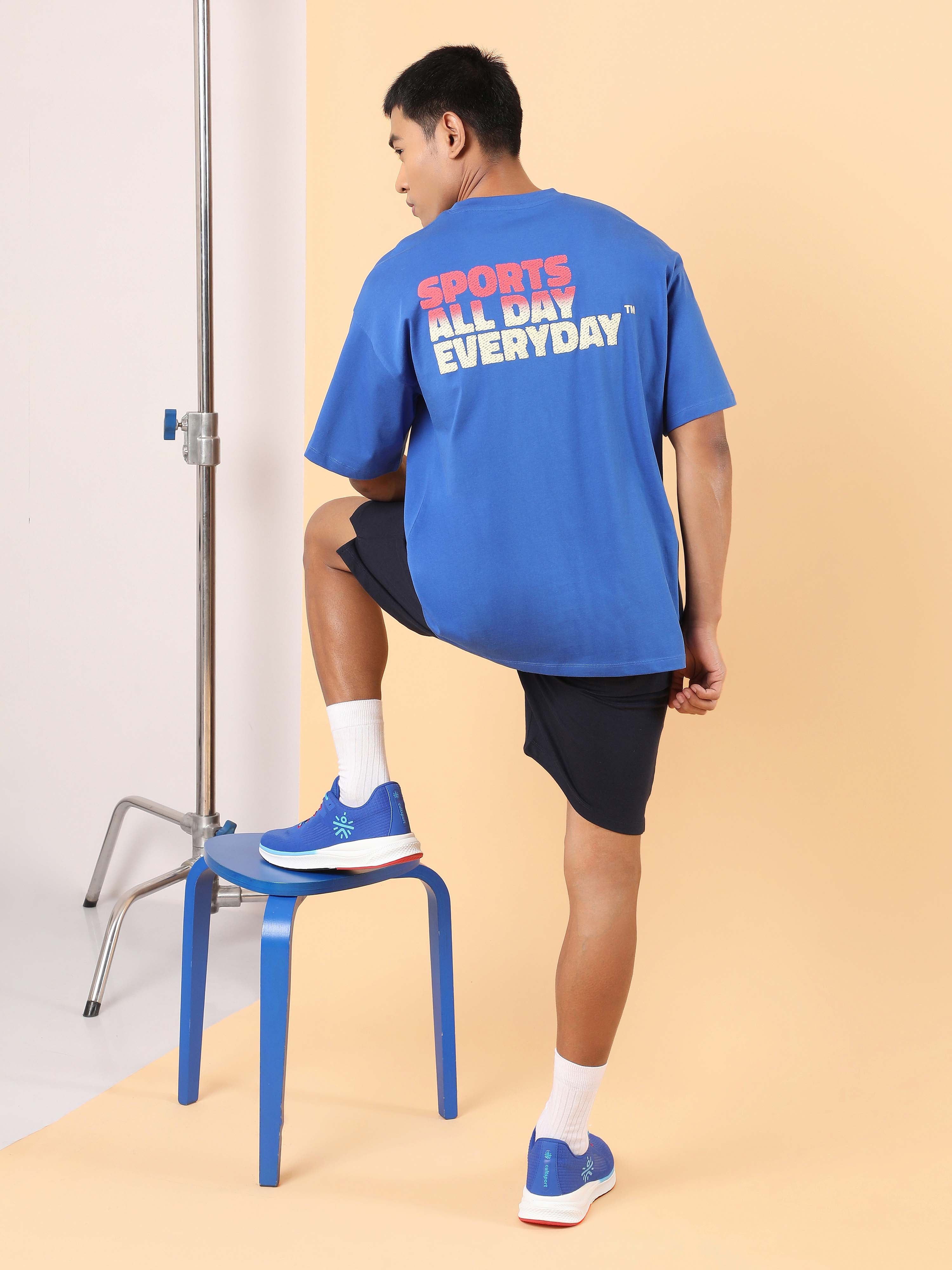 Men's Blue Club Anthem Oversized fit T-shirt