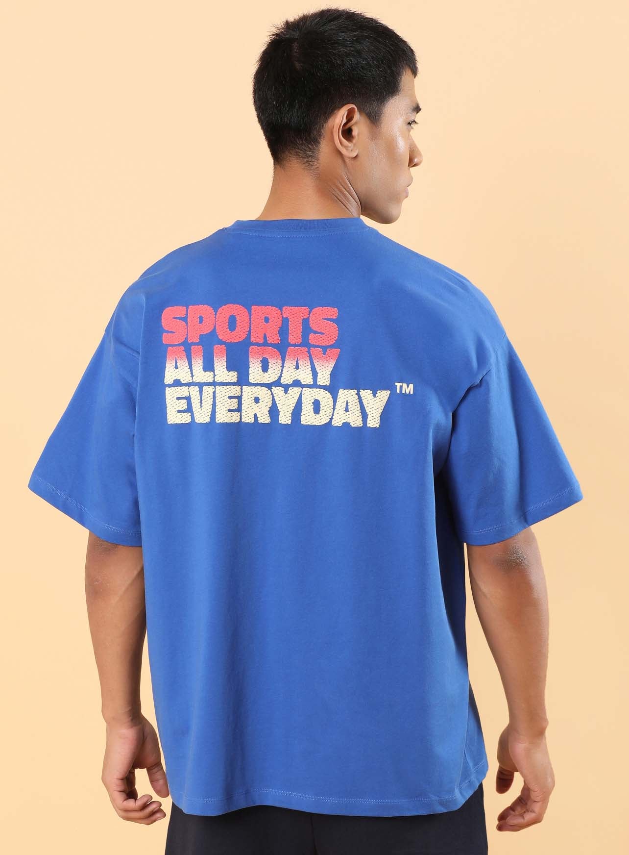 Men's Blue Club Anthem Oversized fit T-shirt