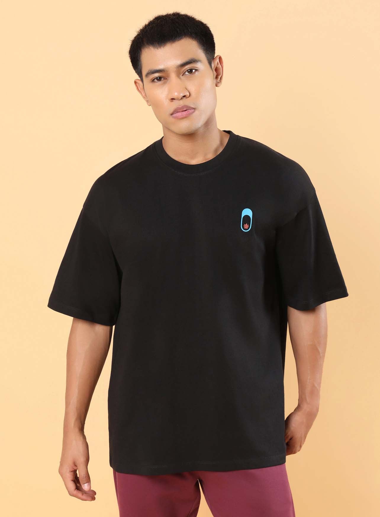 Men's Black Join the Club Oversized fit T-shirt