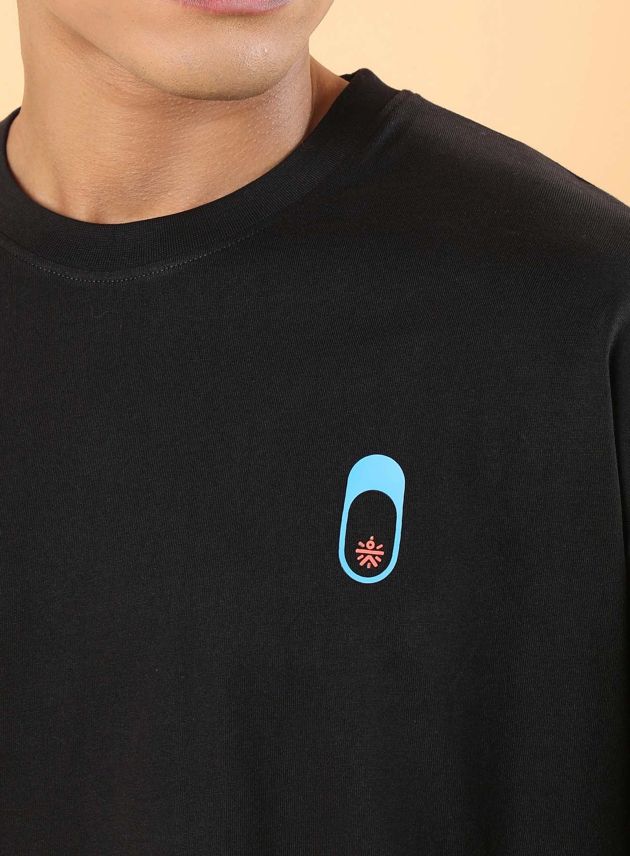 Men's Black Join the Club Oversized fit T-shirt