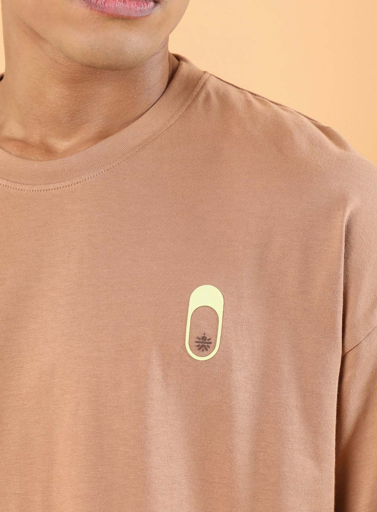 Men's Brown Join the Club Oversized fit T-shirt