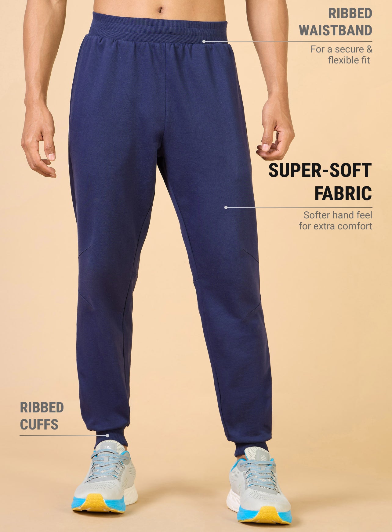 Men's Navy Training Sculpted Joggers