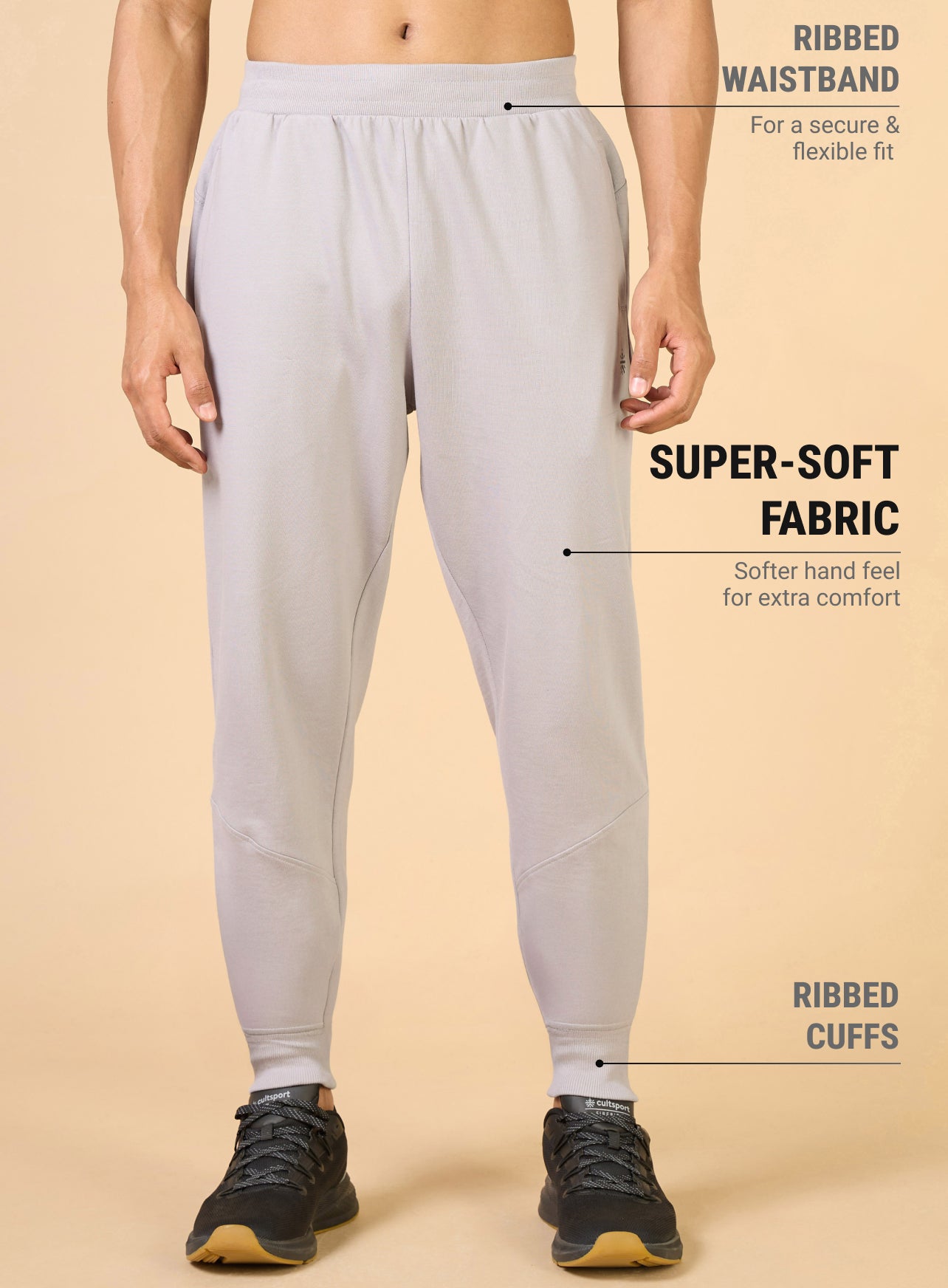 Men's Grey Training All Form Joggers