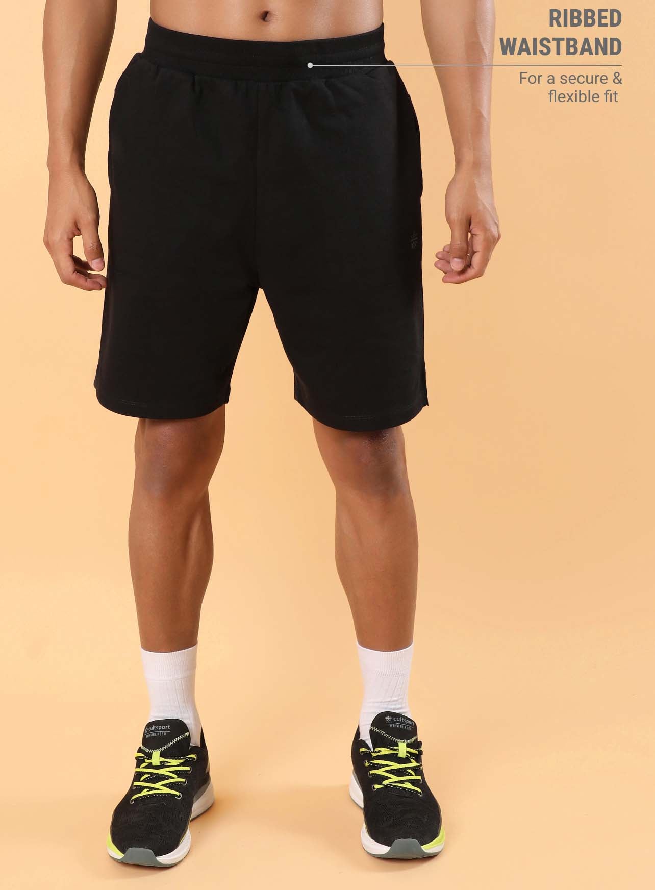 Men's Black Training Sculpted Shorts