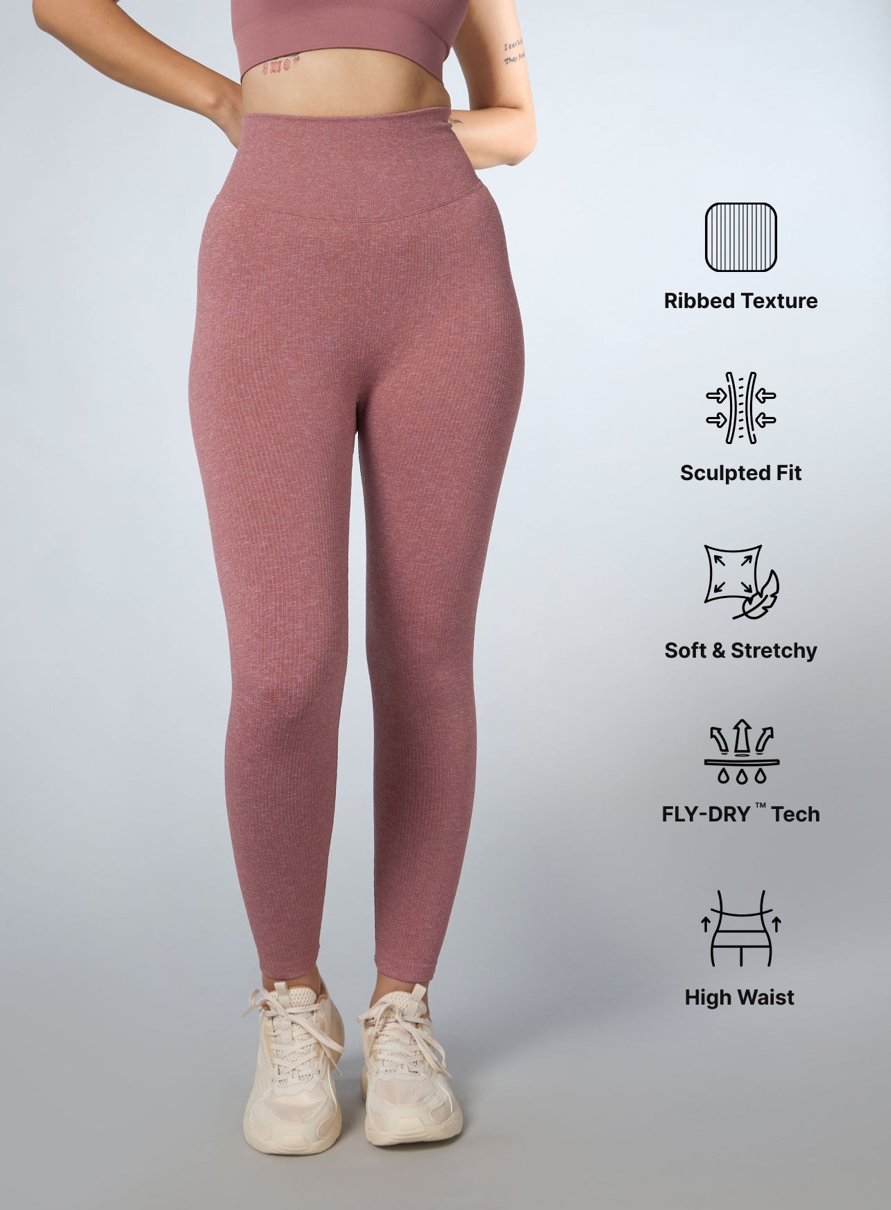 Women's Pink Kinetic Seamless Tights