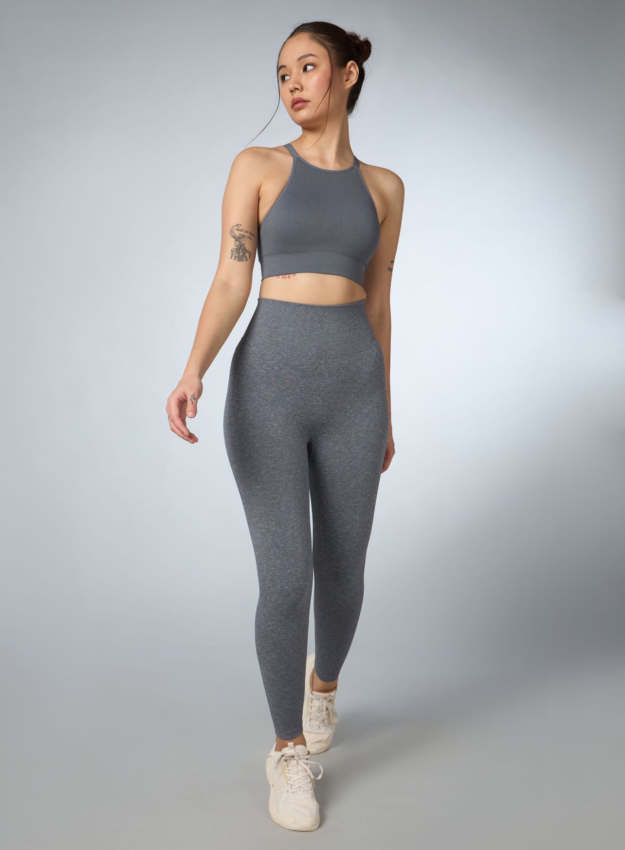 Women's Grey Kinetic Seamless Co-ord Set