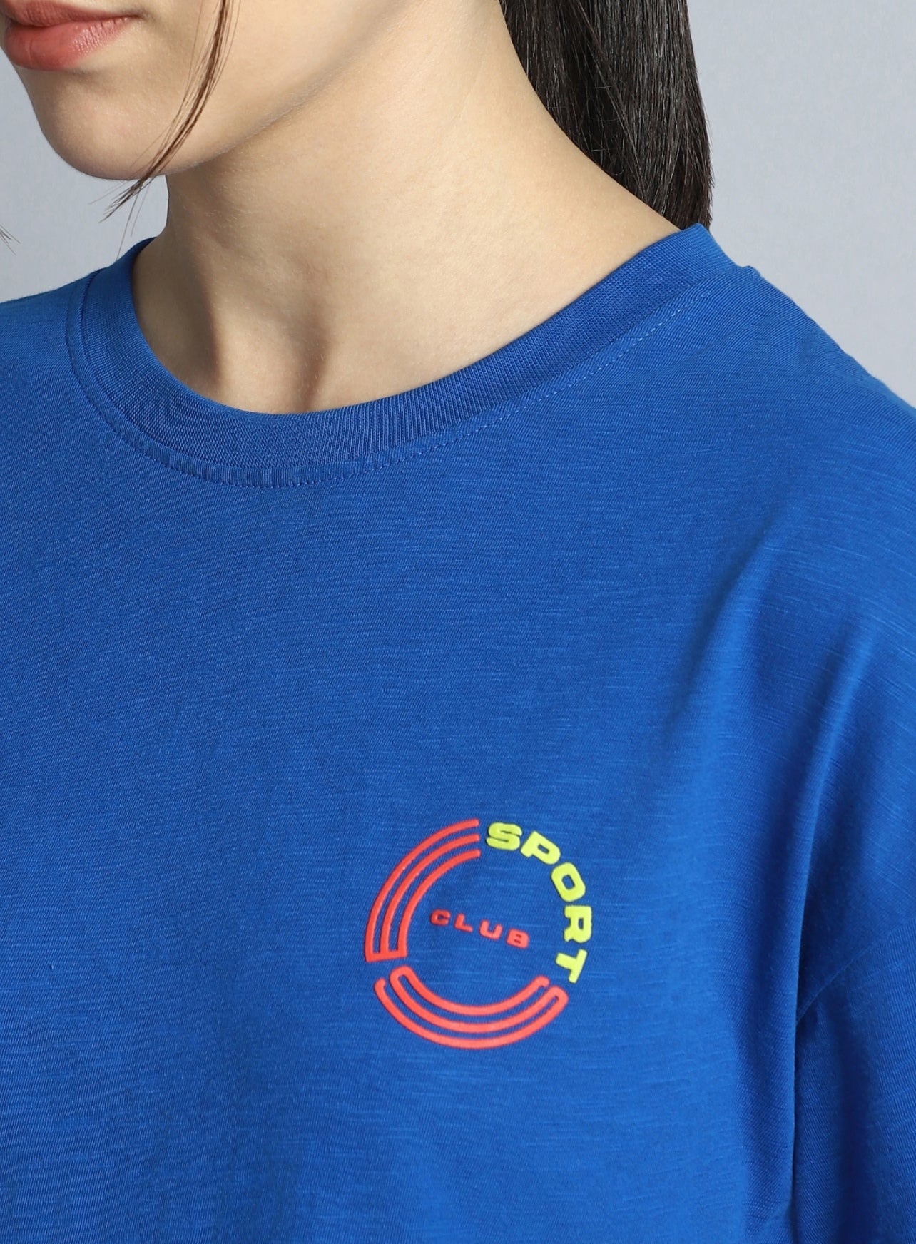 Women's Blue Sports Club Relaxed fit T-shirt